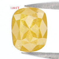 Natural Loose Cushion Diamond, Yellow Color Diamond, Natural Loose Diamond, Cushion Rose Cut Diamond, 1.04 CT Cushion Shape Diamond L9330
