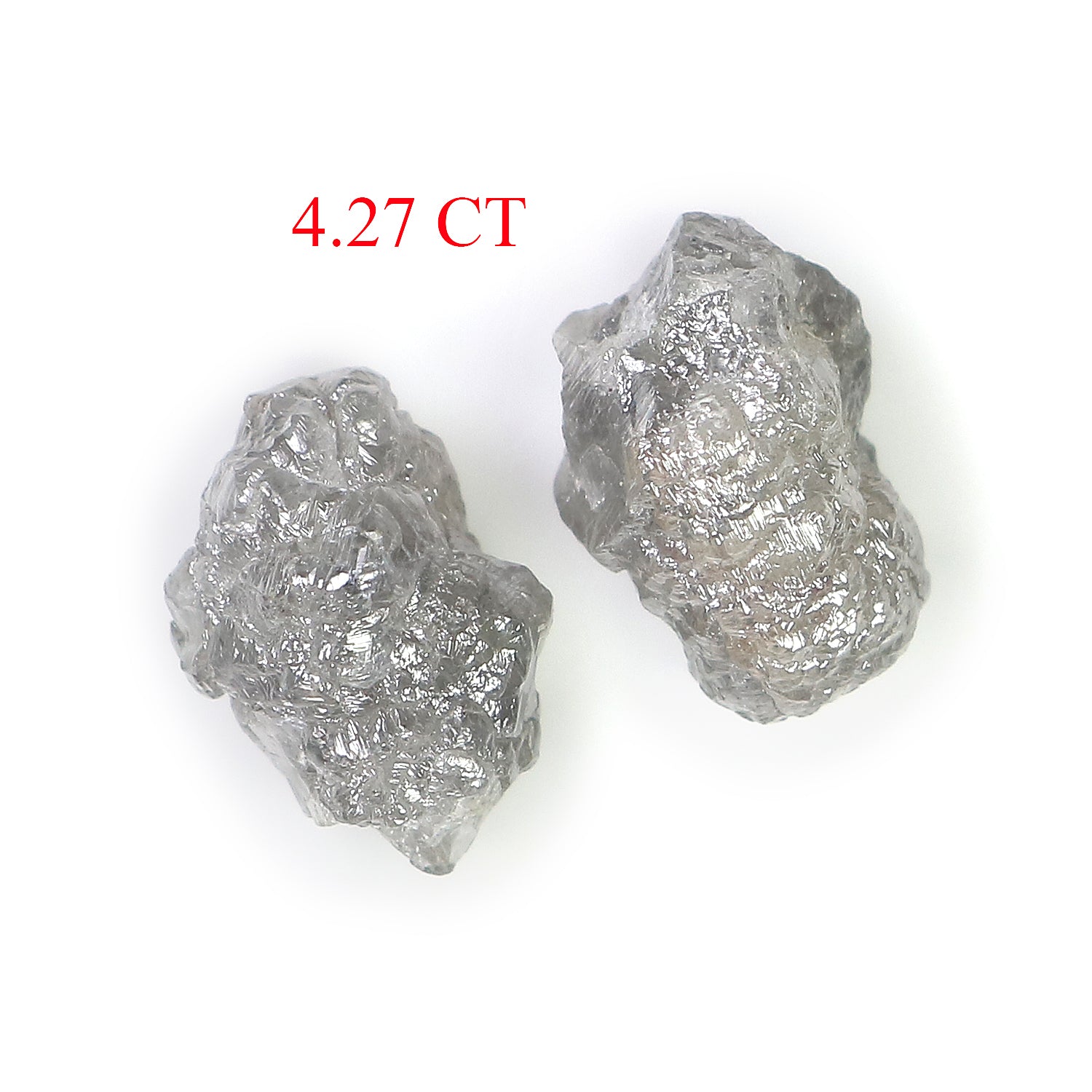 4.27 CT Natural Loose Rough Shape Diamond Grey Color Rough Uncut Diamond 9.30 MM Natural Grey Diamond Rough Irregular Cut Diamond LQ3385