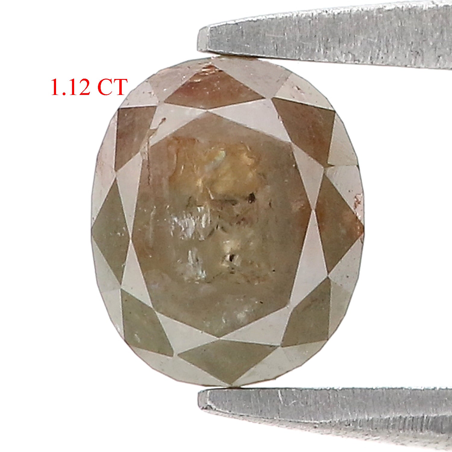 Natural Oval Diamond 1.12 CT Loose Rose Cut Grey Stone 6.35 MM Rustic Diamond For Custom Engagement Ring L3623