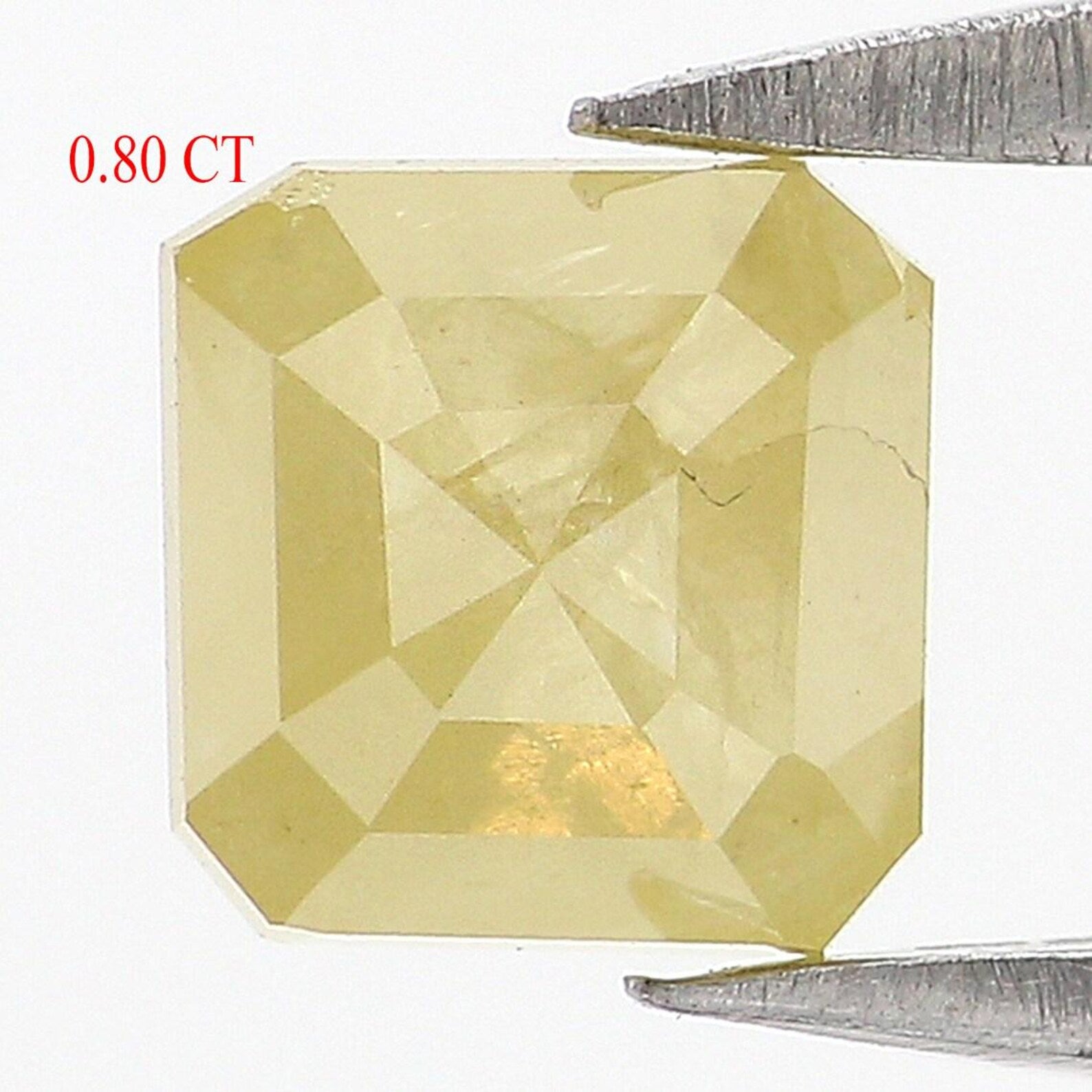 0.80 CT Natural Loose Radiant Shape Diamond Yellow Color Radiant Diamond 5.00 MM Natural Loose Yellow Color Radiant Rose Cut Diamond NQ8329