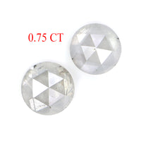 Natural Loose Round Rose Cut Diamond, Salt And Pepper Round Diamond, Natural Loose Diamond, Rose Cut Diamond, 0.75 CT Round Shape KDK2657