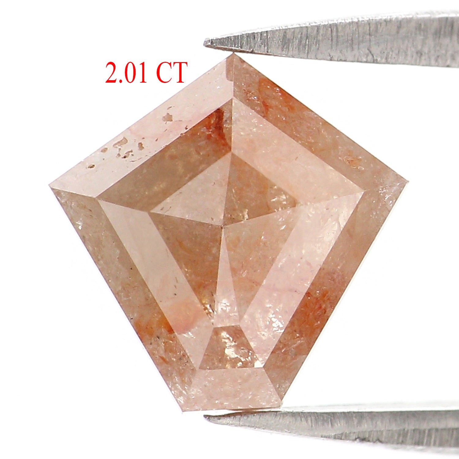 2.01 Ct Natural Loose Pentagon Shape Diamond Brown Color Pentagon Diamond 8.80 MM Natural Loose Diamond Brown Pentagon Cut Diamond LQ9933