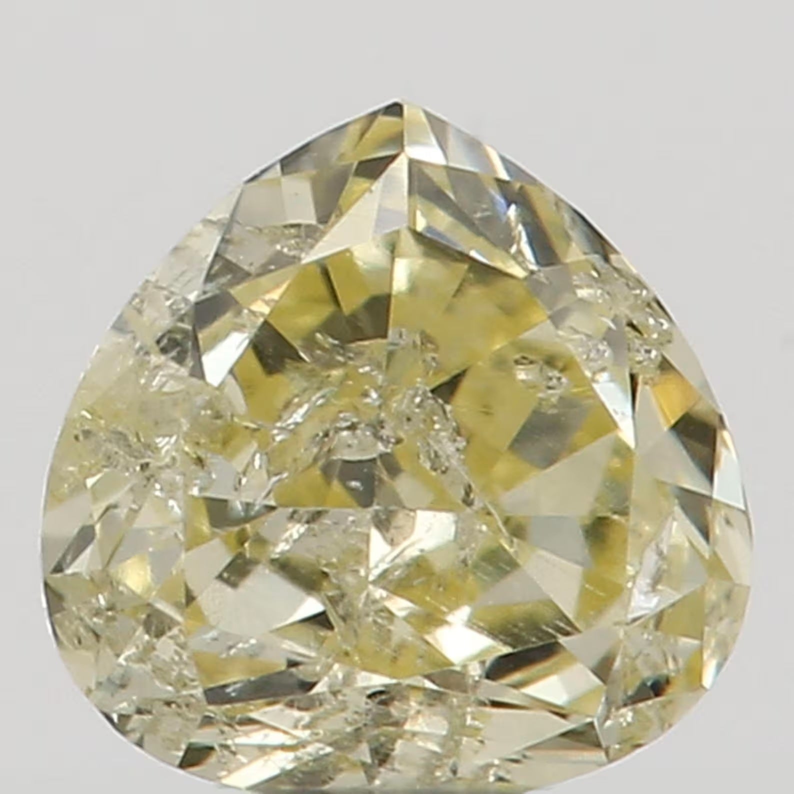 0.14 Ct Loose Diamond Heart Yellow Color I2 Clarity 3.40 MM N7327