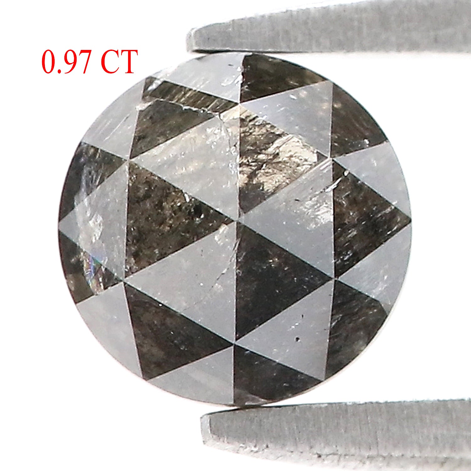 0.97 CT Natural Loose Round Rose Cut Diamond Salt And Pepper Round Shape Diamond 5.60 MM Natural Loose Diamond Round Rose Cut Diamond LQ7788