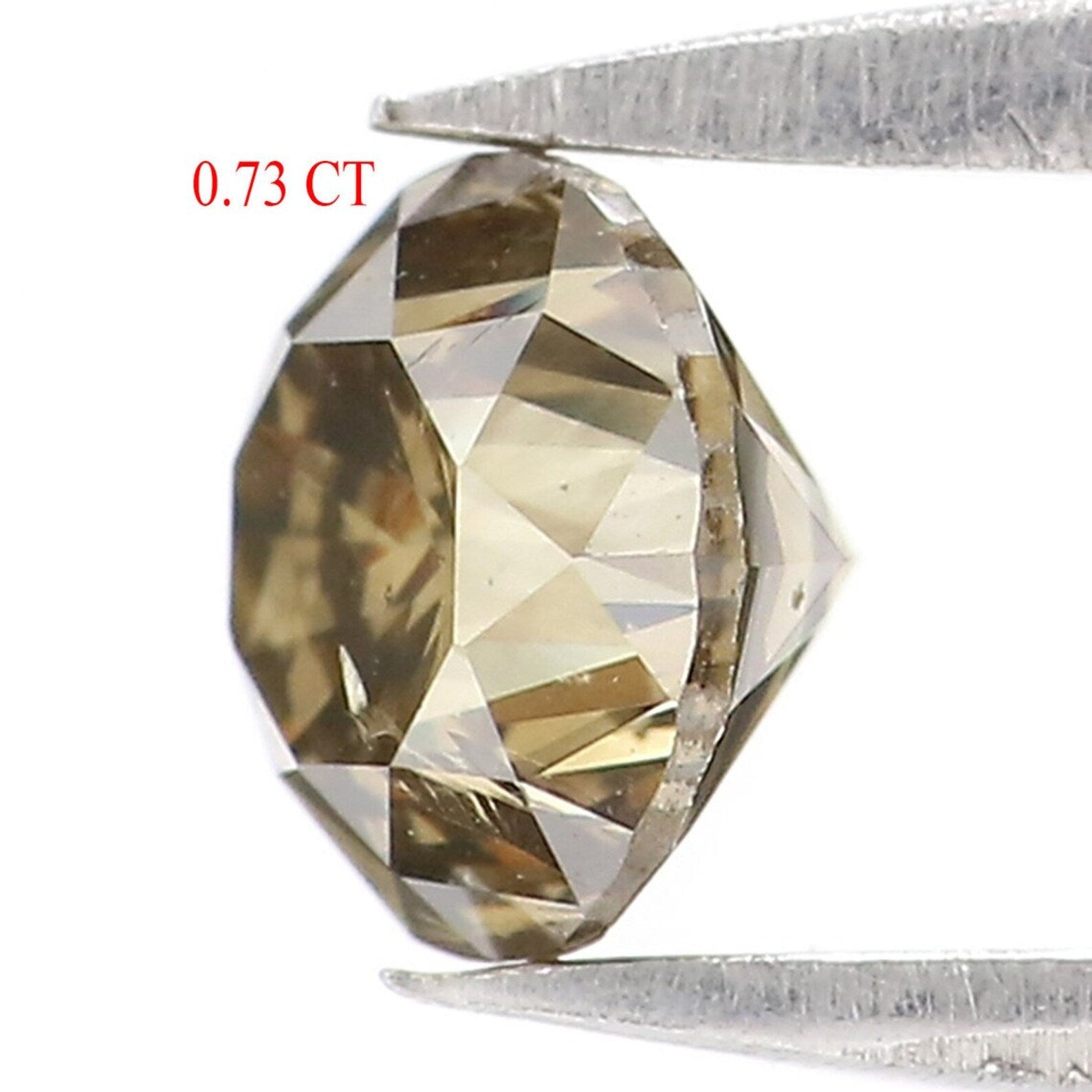 0.73 CT Natural Loose Round Brilliant Cut Diamond Light Green Color Round Shape Diamond 5.20 MM Natural Light Green Round Cut Diamond NQ304