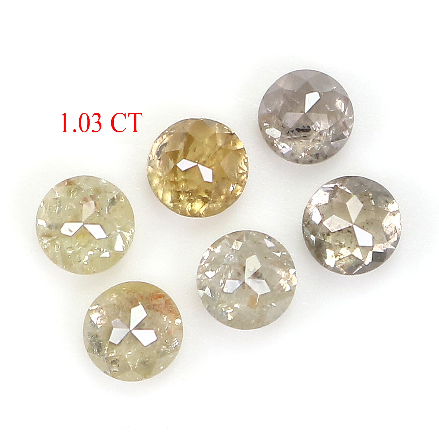 1.03 CT Natural Loose Round Rose Cut Diamond Grey Color Round Shape Diamond 2.90 MM Natural Loose Grey Color Round Rose Cut Diamond KQ167