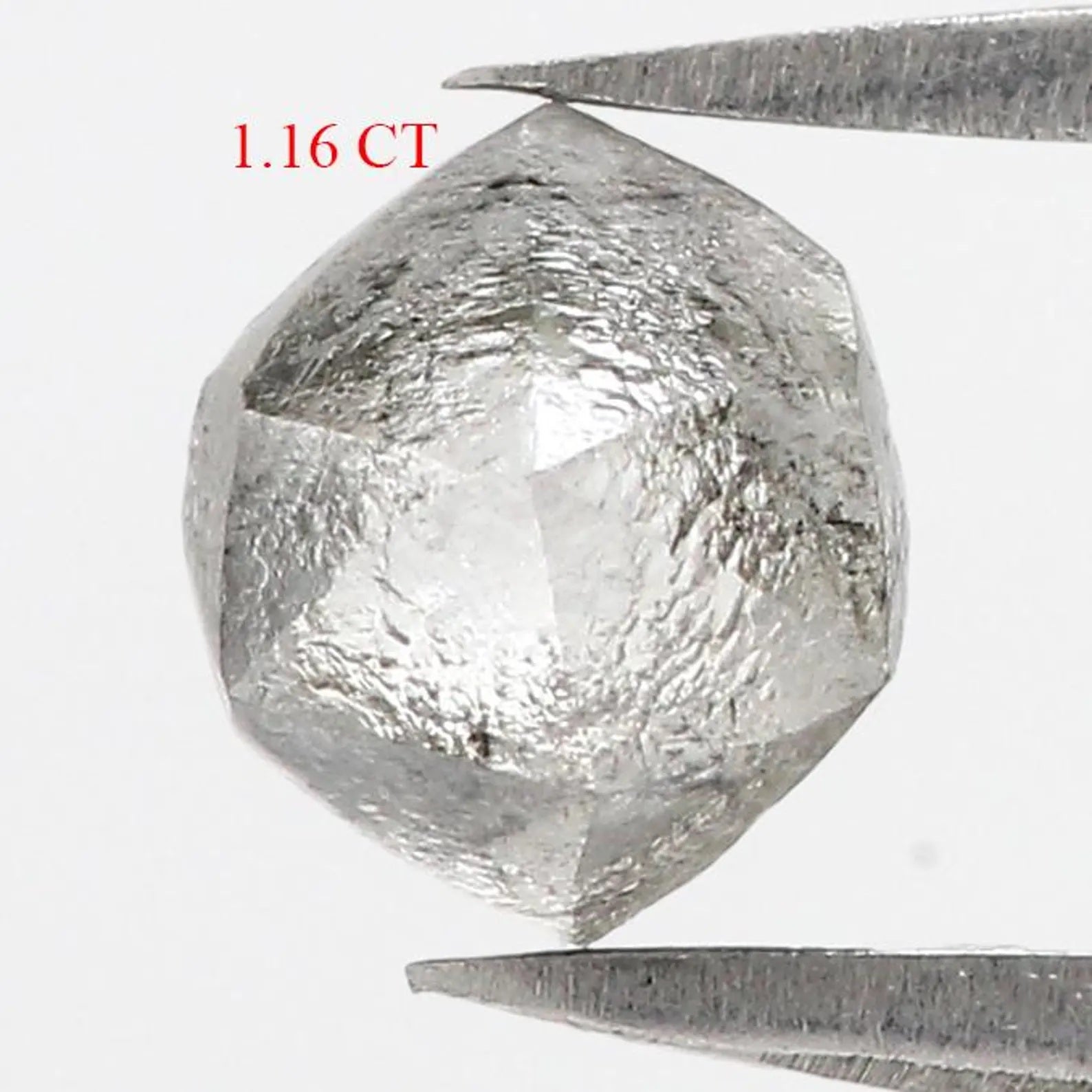 1.16 CT Natural Loose Rough Shape Diamond Salt And Pepper Rough Diamond 6.05 MM Natural Black Grey Color Irregular Cut Rough Diamond QN2523