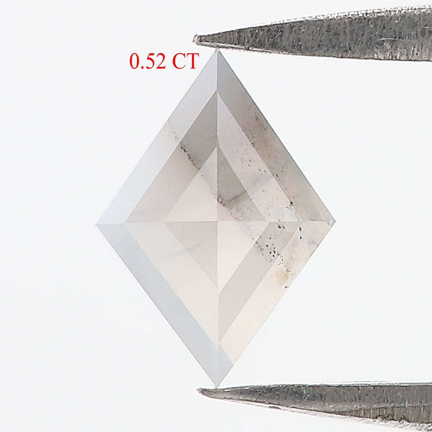 0.52 Ct Natural Loose Kite Shape Diamond Milky Grey Color Kite Diamond 7.35 MM Natural Diamond Grey Color Kite Rose Cut Diamond LQ3040