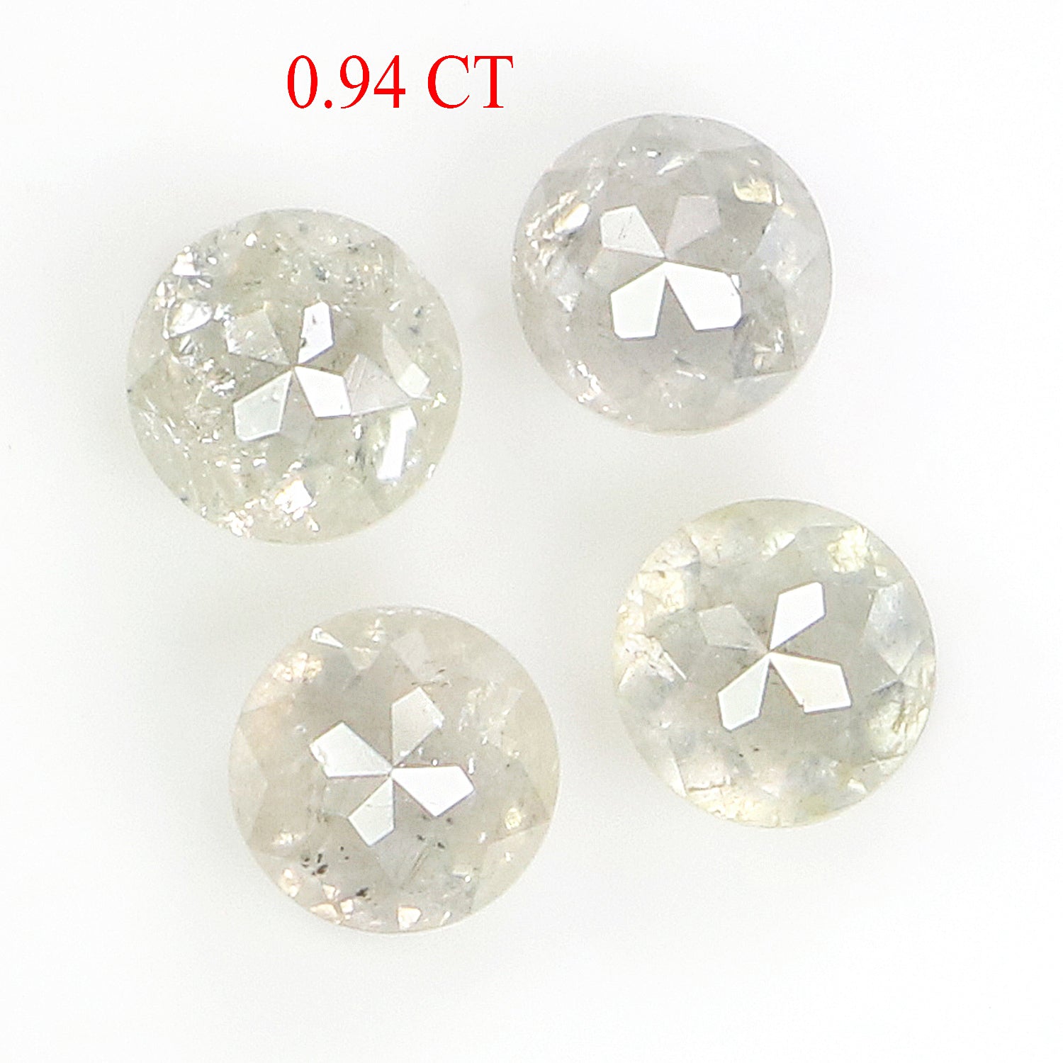 0.94 CT Natural Loose Round Rose Cut Diamond Grey Color Round Shape Diamond 3.30 MM Natural Loose Grey Color Round Rose Cut Diamond QK1036