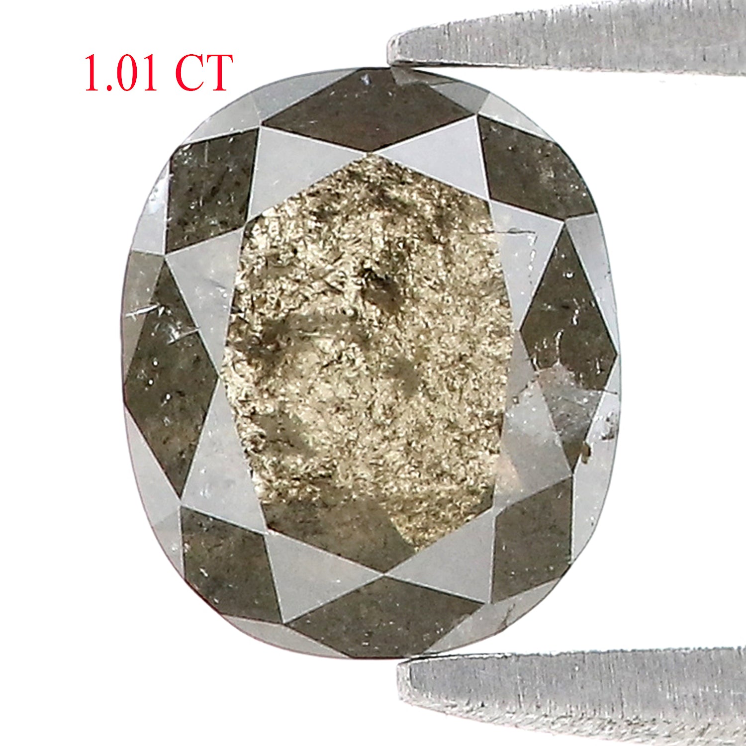 1.01 Ct Natural Loose Oval Shape Diamond Salt And Pepper Oval Cut Diamond 7.40 MM Natural Loose Diamond Oval Shape Rose Cut Diamond LQ1788
