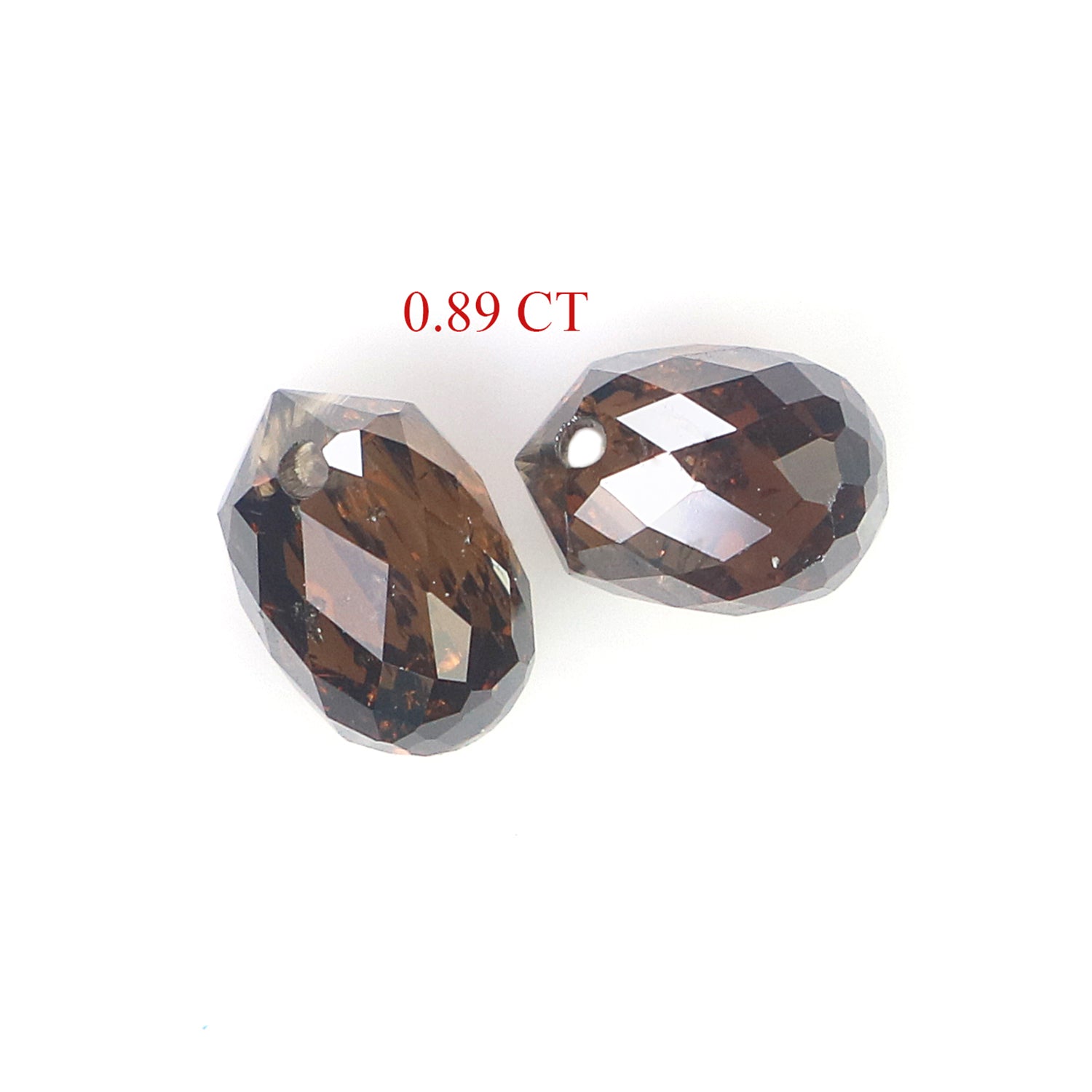 0.89 Ct Natural Loose Briolette Shape Diamond Brown Color Drop Diamond 4.55 MM Natural Loose Brown Color Diamond Briolette Cut Diamond L9910