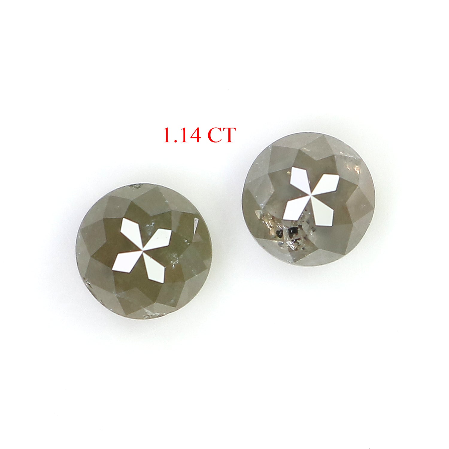1.14 CT Natural Loose Round Rose Cut Diamond Grey Color Round Cut Diamond 4.70 MM Natural Loose Diamond Round Rose Cut Shape Diamond LQ6334
