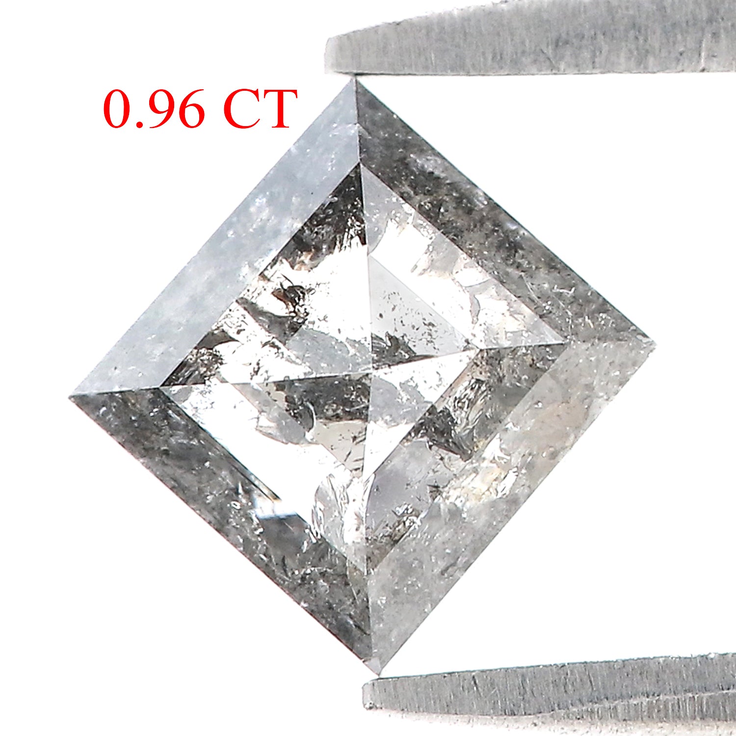 0.96 CT Natural Loose Kite Shape Diamond Salt And Pepper Kite Shape Diamond 7.80 MM Natural Black Grey Color Kite Rose Cut Diamond L221