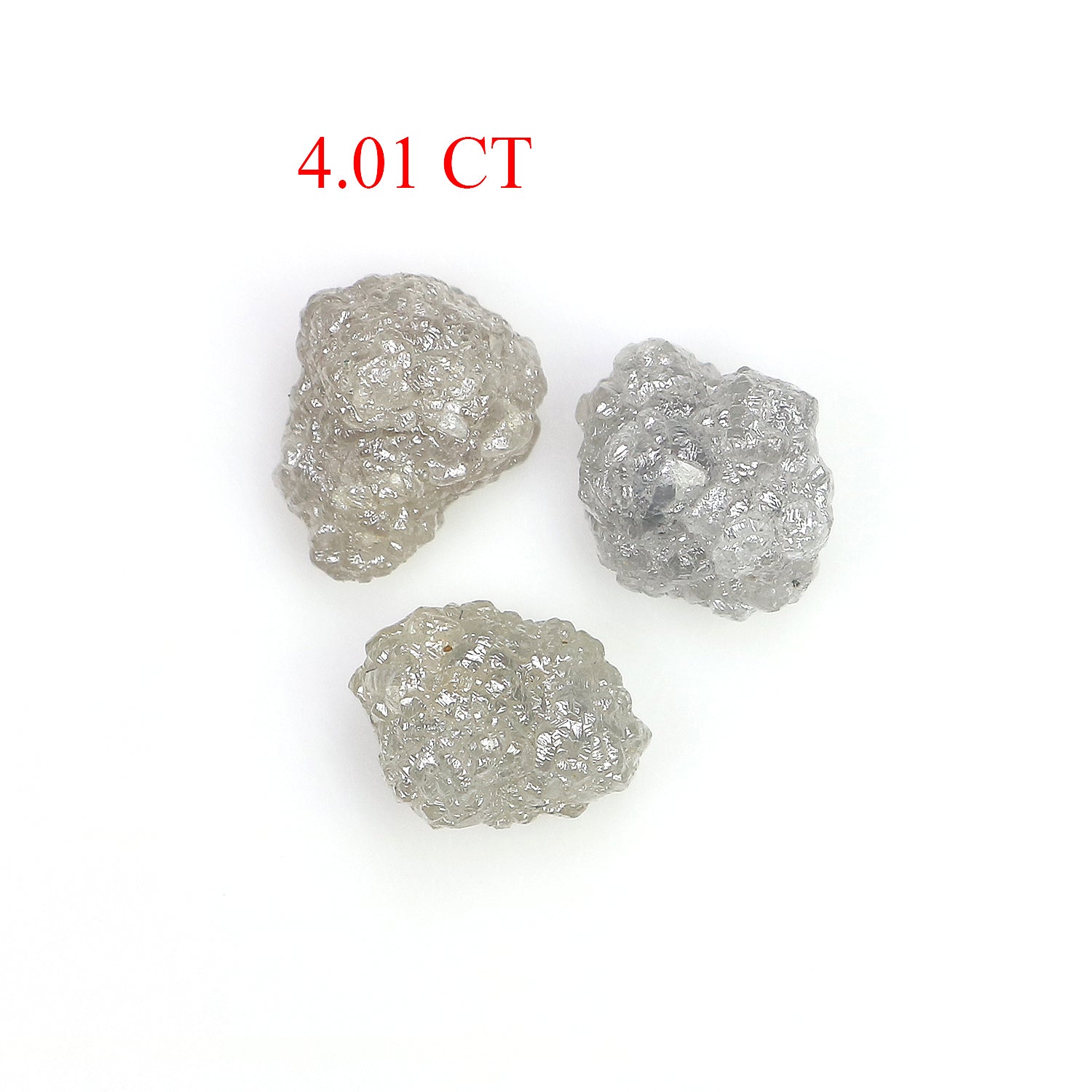 4.01 CT Natural Loose Rough Shape Diamond Grey Color Rough Uncut Diamond 7.60 MM Natural Grey Diamond Rough Irregular Cut Diamond LQ3362