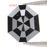 Natural Loose Octagon Diamond, Black Color Octagon Diamond, Natural Loose Diamond, Octagon Rose Cut Diamond, 0.75 CT Octagon Shape L9762