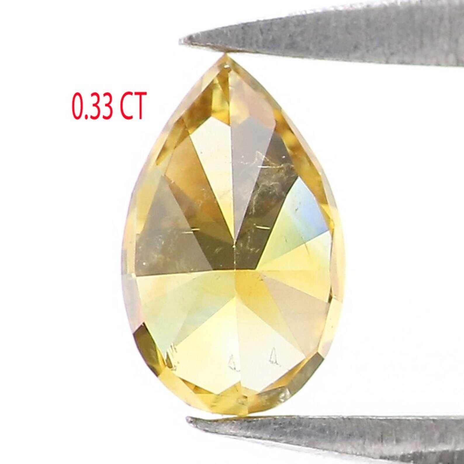0.33 CT Natural Loose Pear Shape Diamond Yellow Color Pear Diamond 5.55 MM Natural Diamond Yellow Color Pear Brilliant Cut Diamond NQ9817