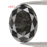 Natural Loose Oval Diamond, Salt And Pepper Oval Diamond, Natural Loose Diamond, Oval Rose Cut Diamond, 1.49 CT Oval Shape Diamond KDL2889