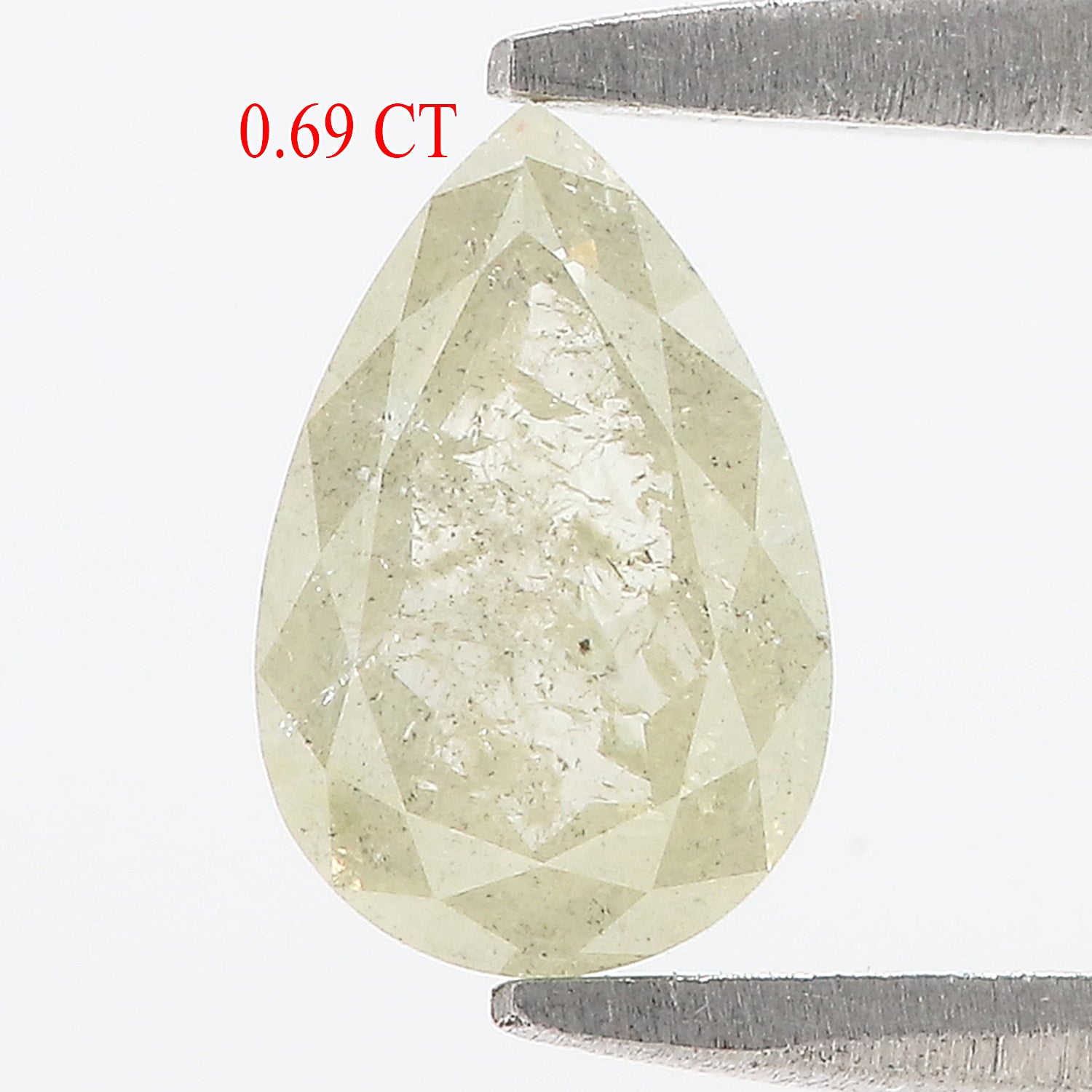 0.69 CT Natural Loose Pear Shape Diamond Salt And Pepper Pear Cut Diamond 7.55 MM Natural Grey Color Diamond Pear Rose Cut Diamond N2620