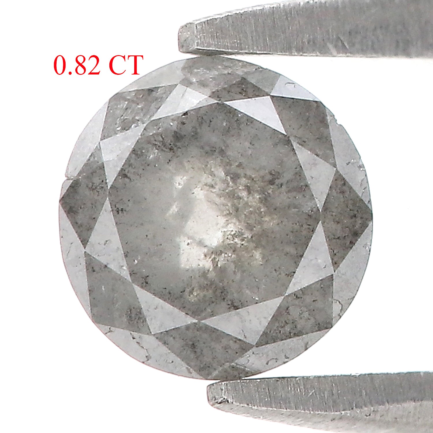 0.82 CT Natural Loose Round Rose Cut Diamond Salt And Pepper Round Shape Diamond 5.45 MM Natural Loose Diamond Round Rose Cut Diamond LQ2393