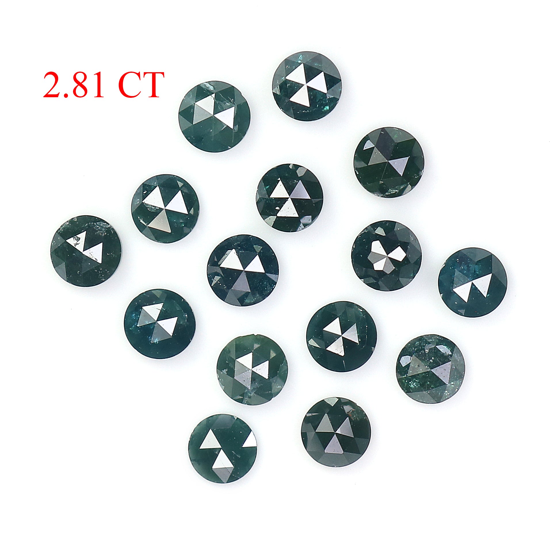 2.81 CT Natural Loose Round Rose Cut Diamond Blue Color Round Cut Diamond 3.30 MM Natural Blue Color Diamond Round Rose Cut Diamond LQ8992