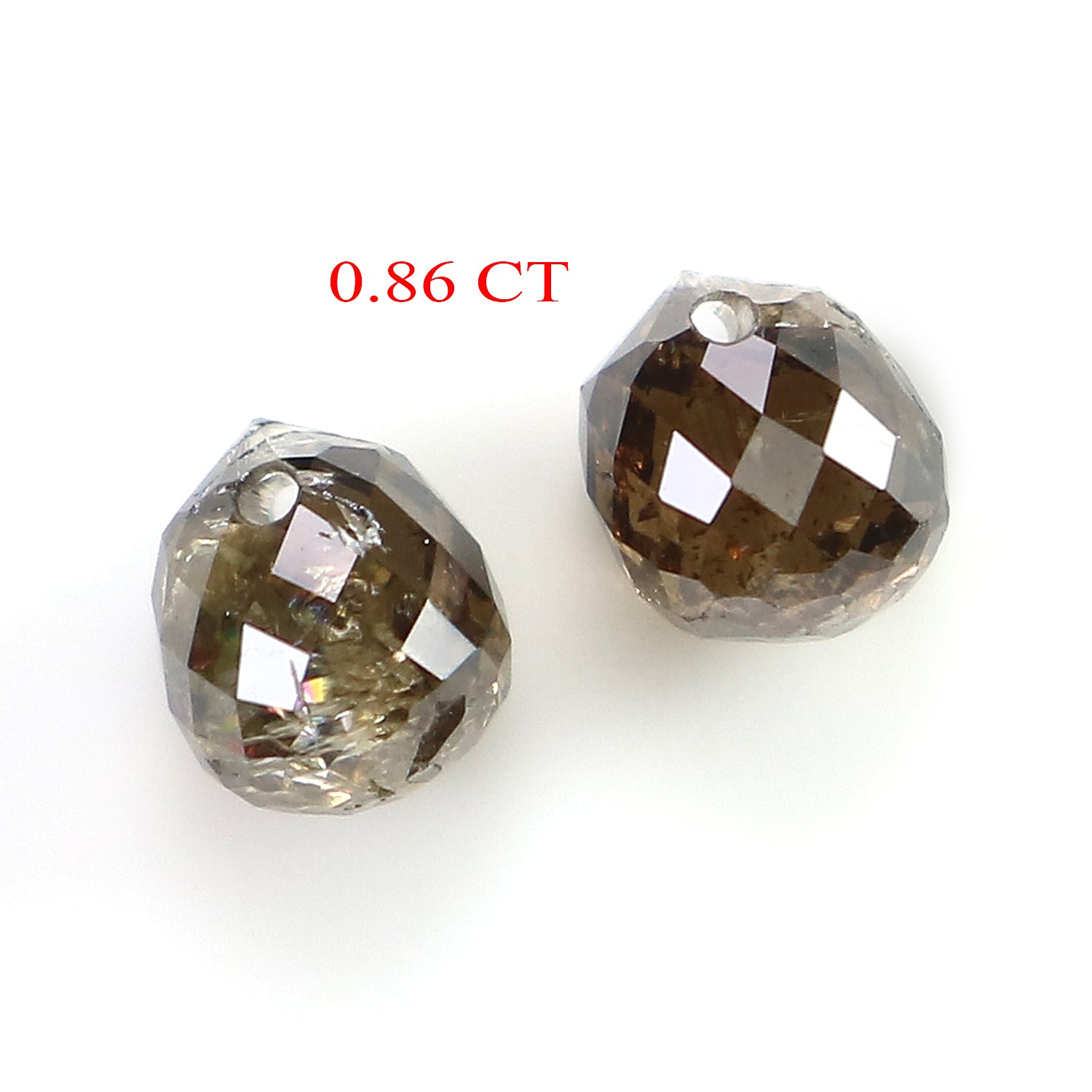 0.86 Ct Natural Loose Briolette Shape Diamond Brown Color Drop Cut Diamond 4.00 MM Natural Loose Diamond Brown Briolette Cut Diamond LQ9990