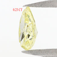 Natural Loose Pear Diamond, Yellow Color Pear Cut Diamond, Natural Loose Diamond, Pear Rose Cut Diamond, 0.23 CT Pear Shape Diamond L6499