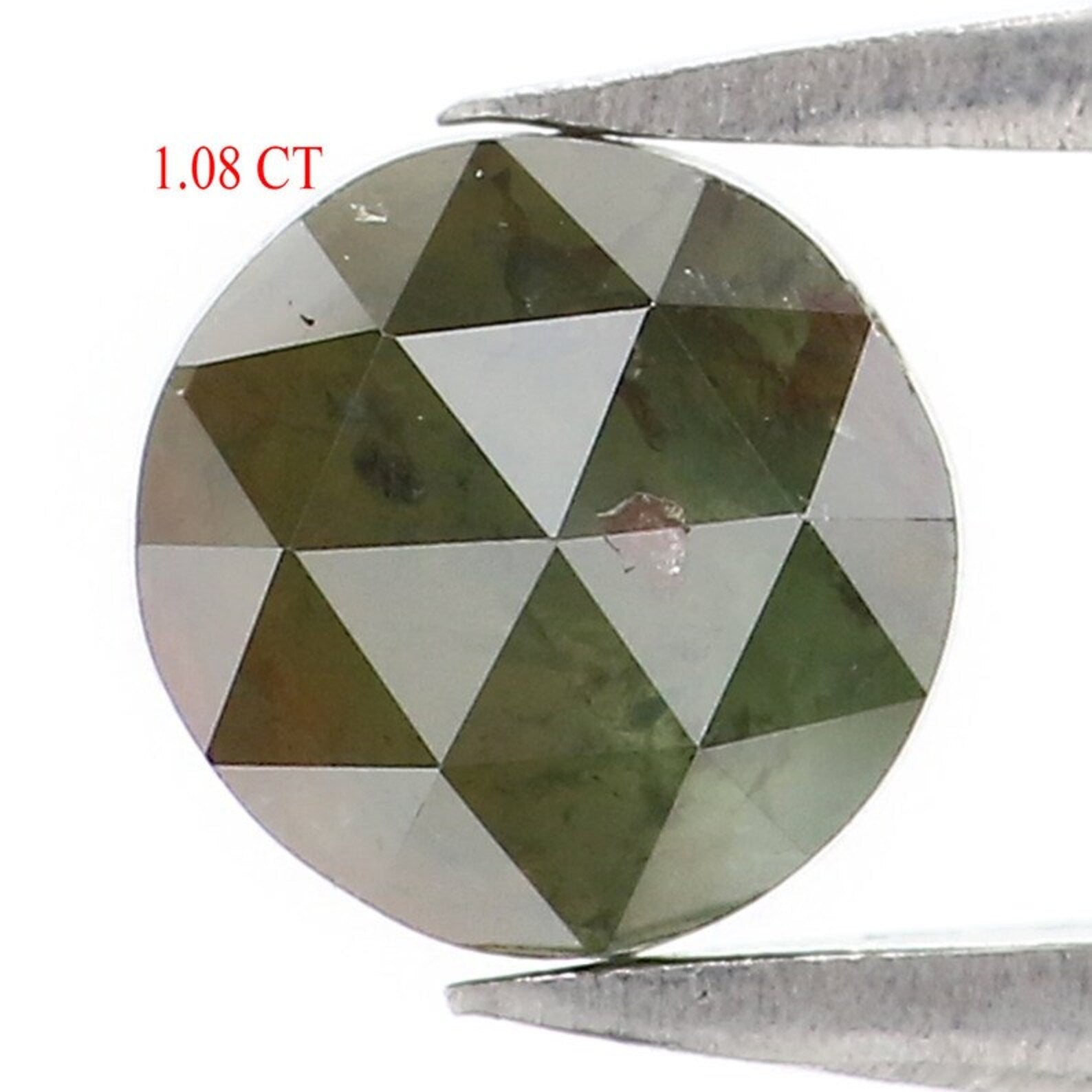 1.08 CT Natural Loose Round Diamond Dark Green Color Round Cut Diamond 5.50 MM Natural Diamond Dark Green Color Round Rose Diamond NQ7781