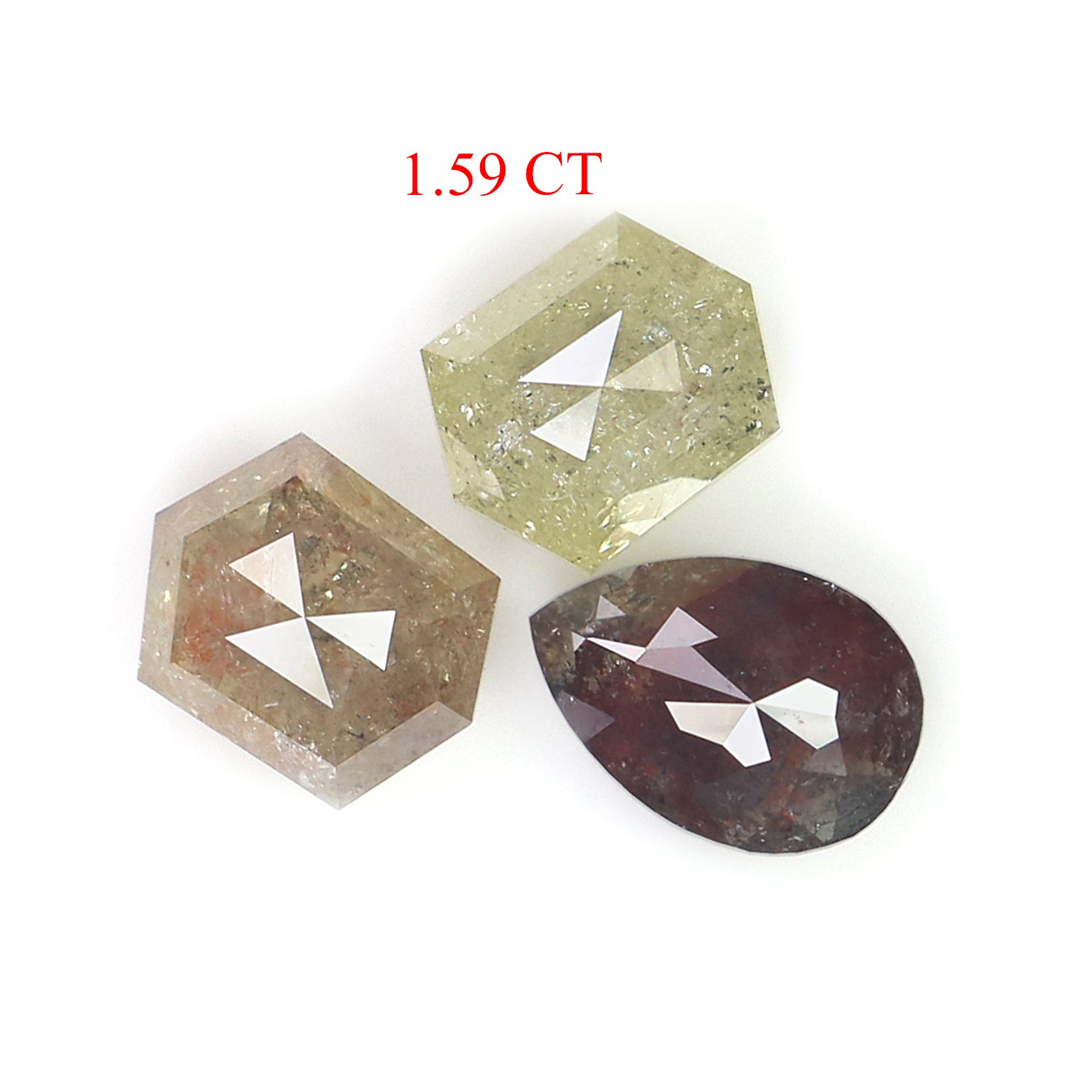 1.59 CT Natural Loose Mix Shape Diamond Mix Color Mix Shape Diamond 5.40 MM Natural Loose Mix Color Diamond Mix Shape Rose Cut Diamond L647
