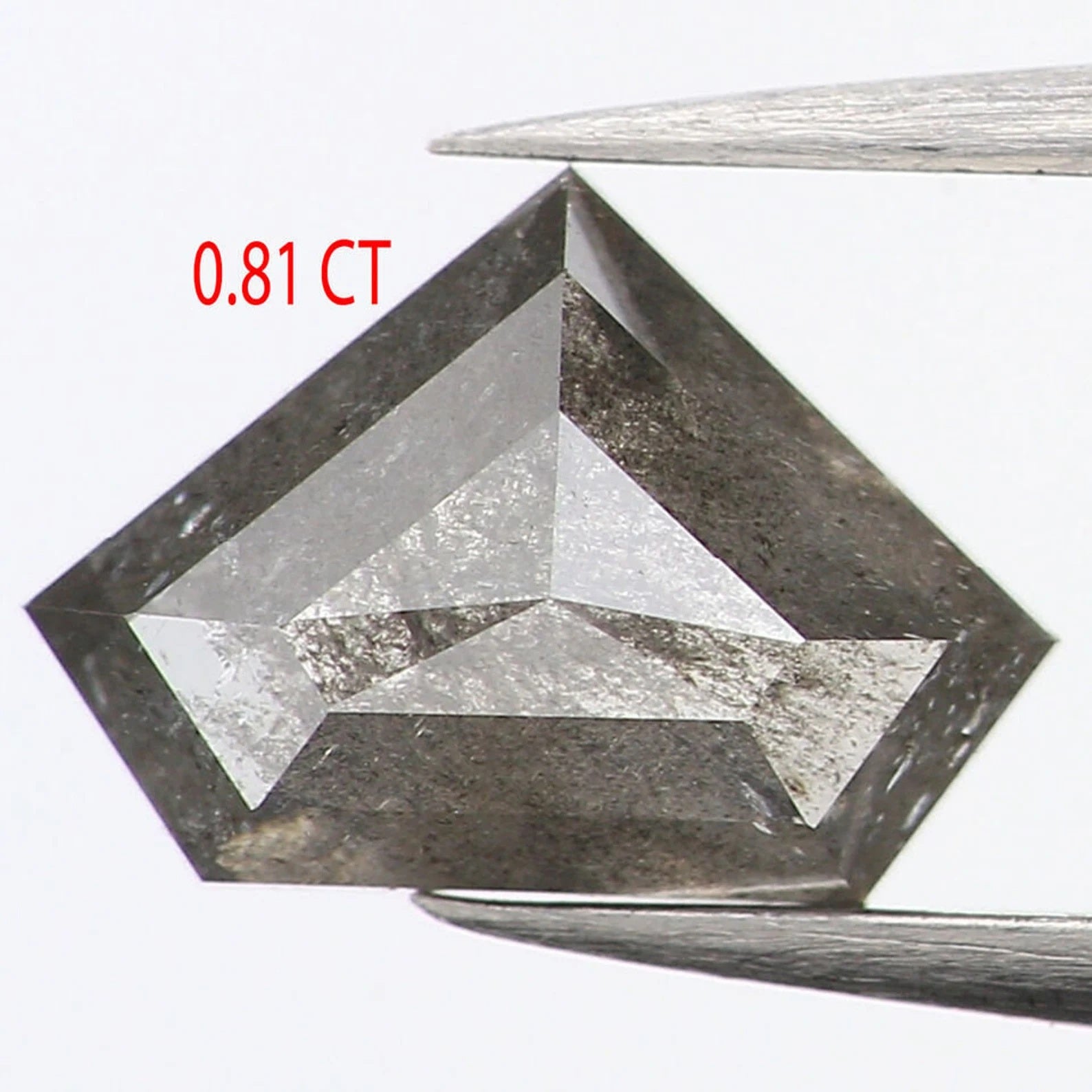 0.81 CT Natural Loose Shield Shape Diamond Salt And Pepper Shield Cut Diamond 5.50 MM Natural Diamond Shield Rose Cut Diamond QN1251