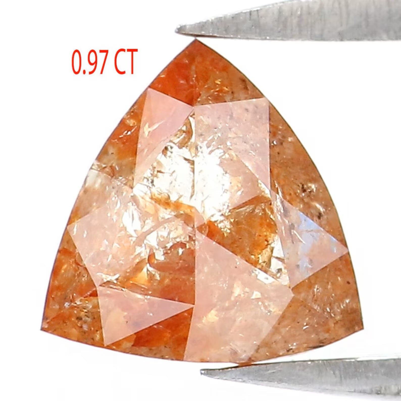 0.97 CT Natural Loose Triangle Shape Diamond Brown Color Triangle Cut Diamond 6.45 MM Natural Loose Triangle Shape Rose Cut Diamond NQ583