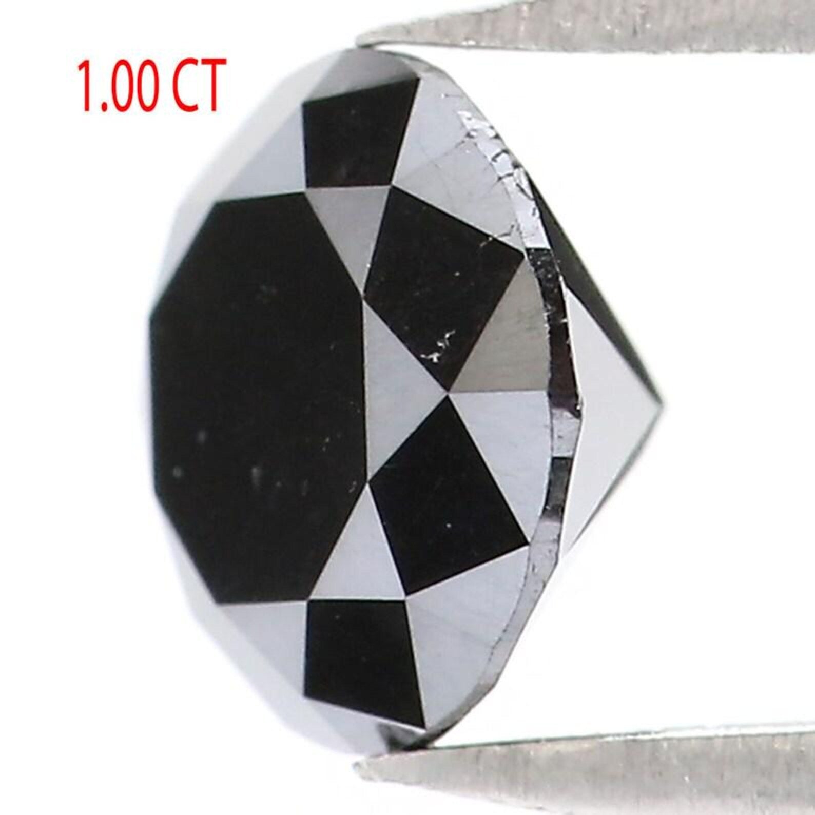 1.00 CT Natural Loose Round Shape Diamond Black Color Round Diamond 6.05 MM Natural Diamond Black Color Round Brilliant Cut Diamond NQ1978