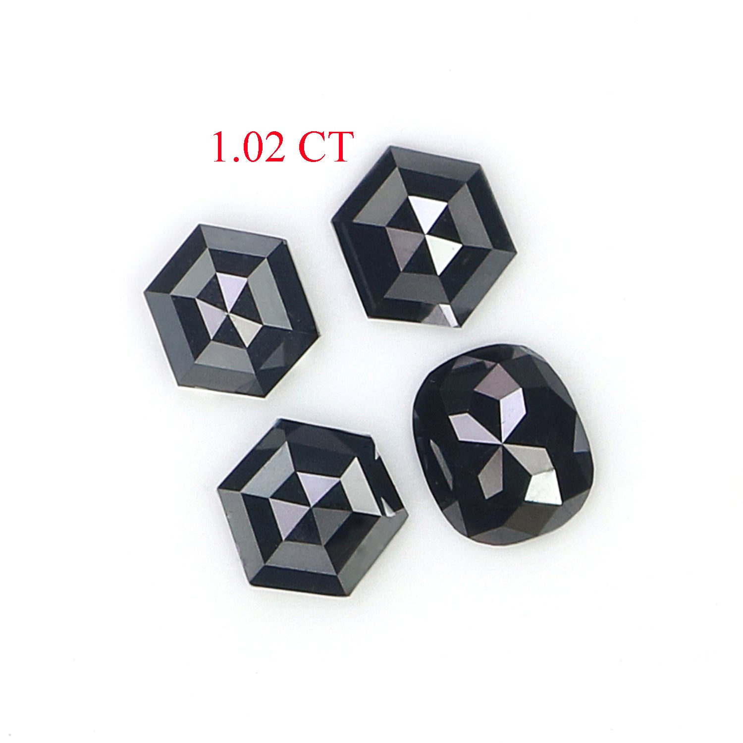1.02 CT Natural Loose Mix Shape Diamond Black Color Mix Shape Diamond 4.70 MM Natural Loose Black Color Mix Shape Rose Cut Diamond L2688