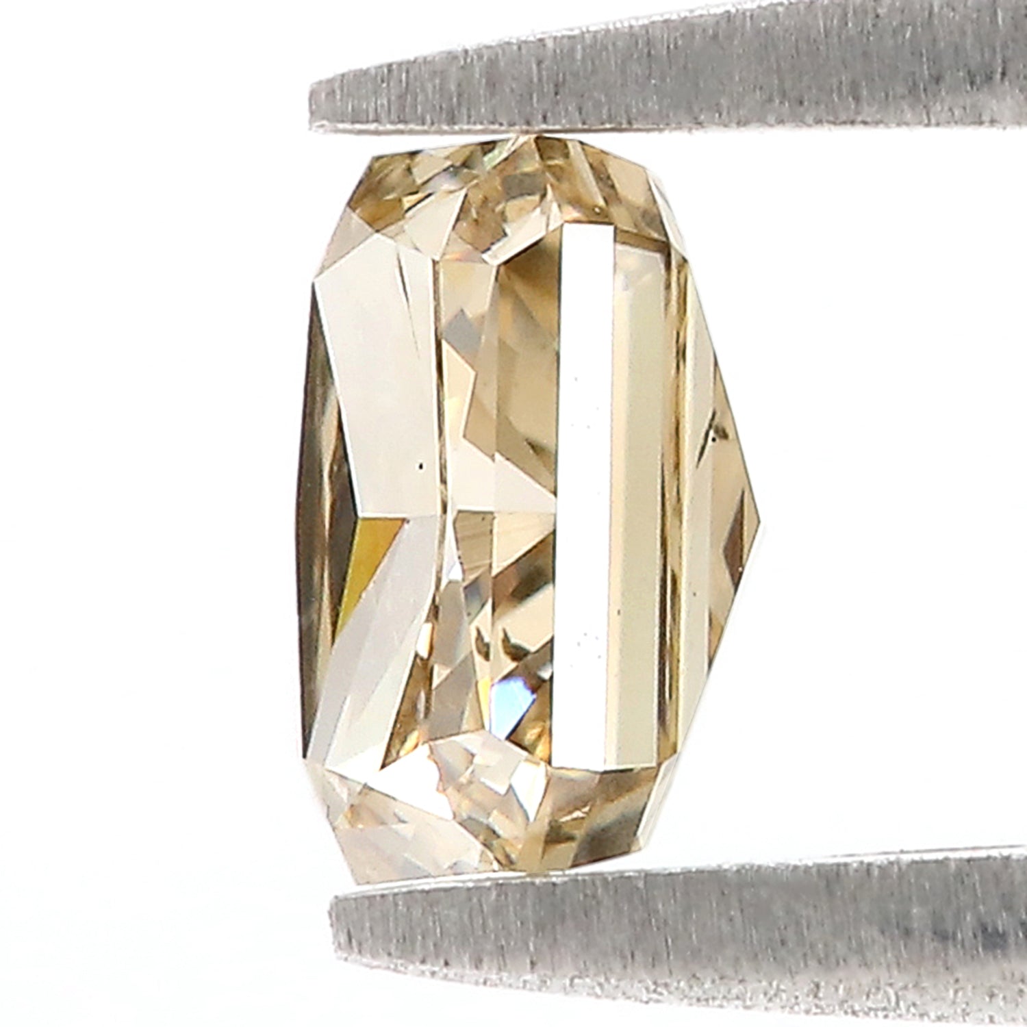 1.01 CT Natural Loose Radiant Shape Diamond Brown Color Radiant Cut Diamond 5.95 MM Natural Green Color Radiant Brilliant Cut Diamond L3592