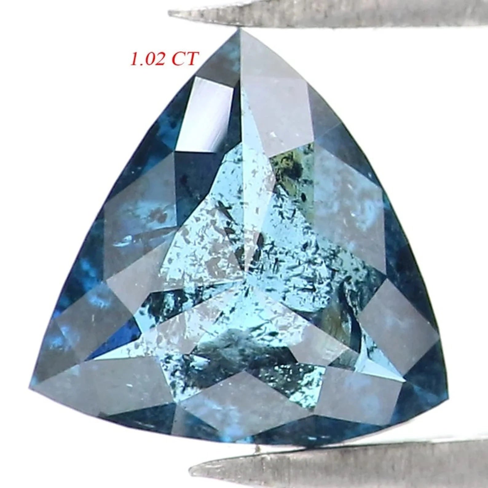 1.02 CT Natural Loose Triangle Shape Diamond Blue Color Triangle Cut Diamond 6.50 MM Natural Loose Triangle Shape Rose Cut Diamond QN9474
