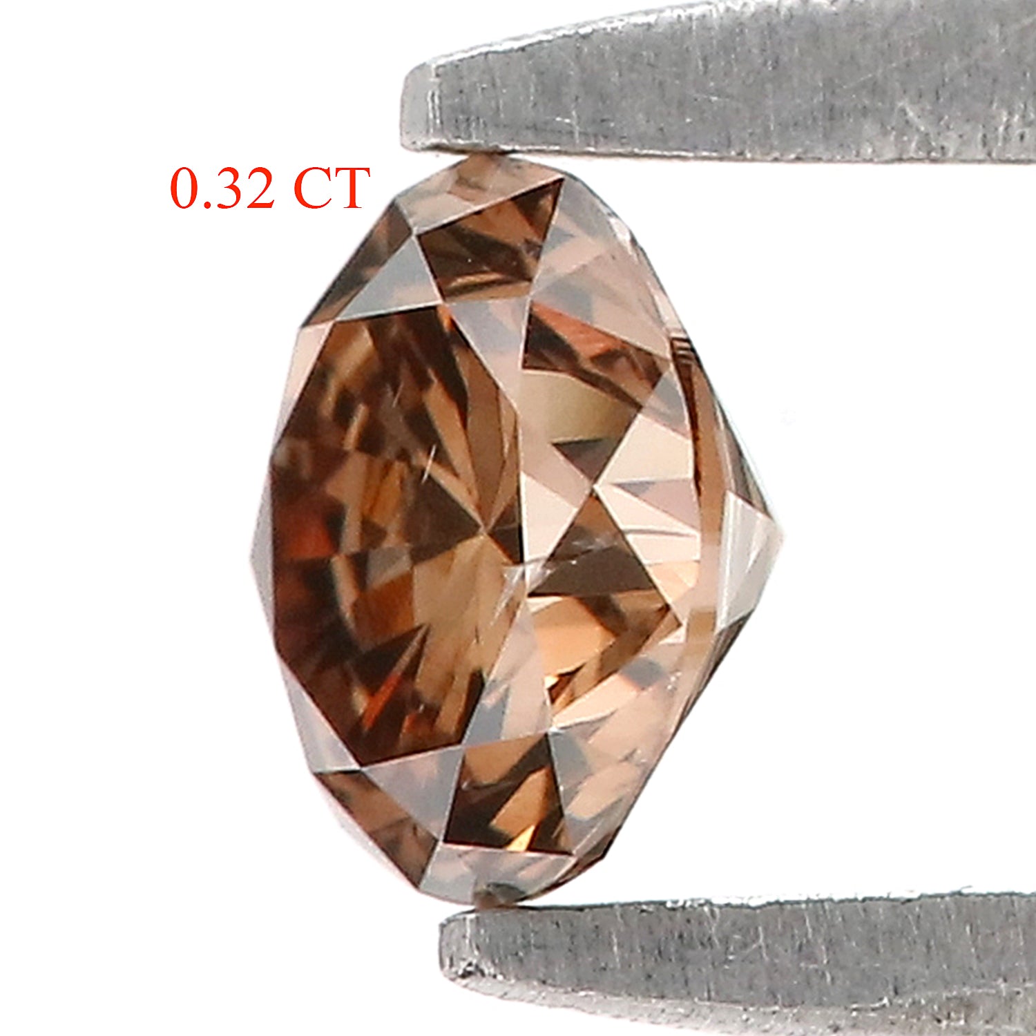 0.32 Ct Natural Loose Round Shape Diamond Brown Color Round Cut Diamond 4.30 MM Natural Loose Brown Color Round Brilliant Cut Diamond LQ486