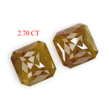 2.70 CT Natural Loose Radiant Shape Pair Diamond Brown Color Radiant Cut Diamond 6.75 MM Natural Loose Diamond Radiant Cut Diamond LQ3011