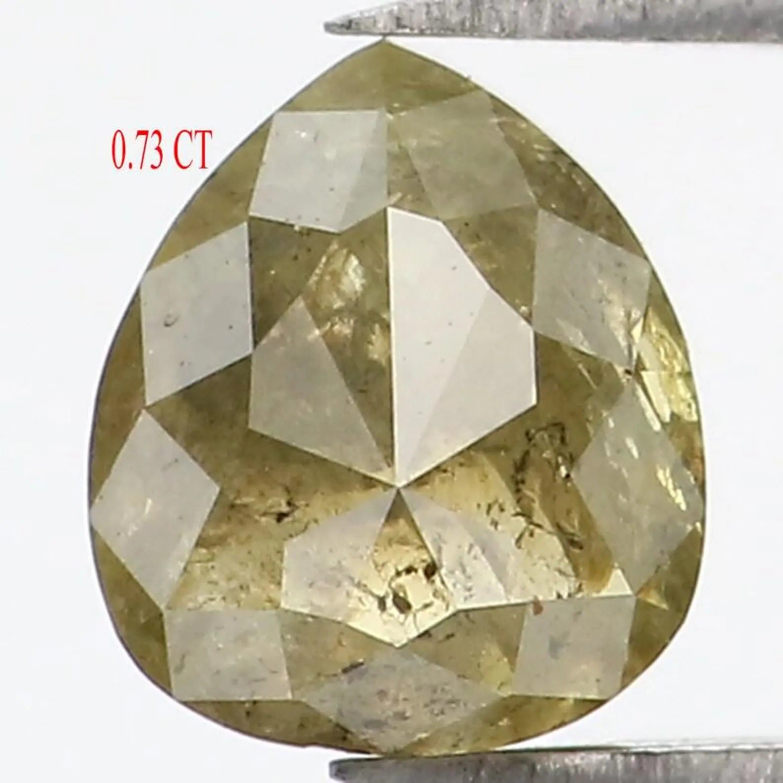 0.73 CT Natural Loose Pear Shape Diamond Green Color Pear Cut Diamond 5.60 MM Natural Loose Diamond Green Color Pear Rose Cut Diamond NQ1746