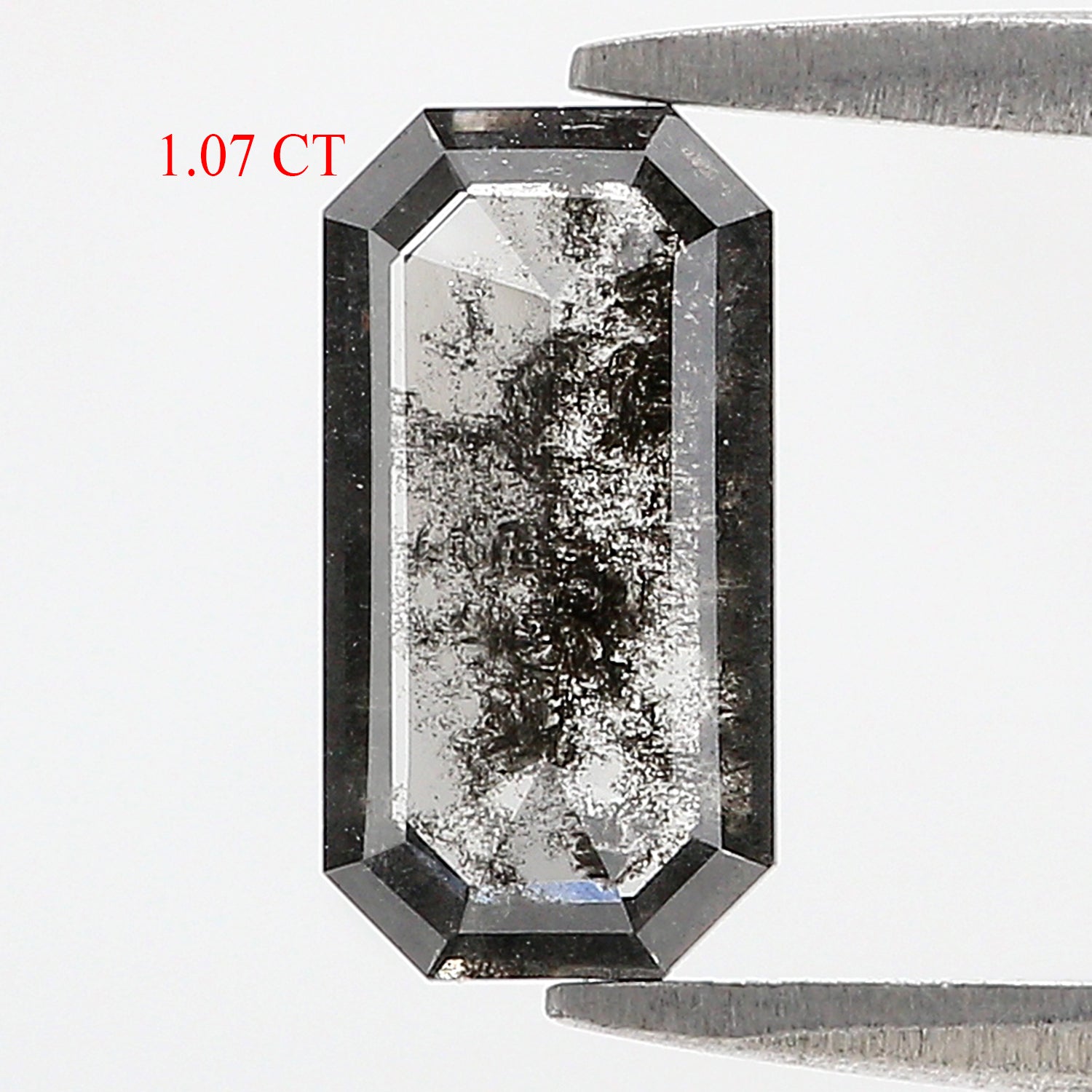1.07 CT Emerald Rose Cut Salt And Pepper Lab Grown 10.10 MM Loose Diamond CVD Fancy Black Grey Color Lab Created Antique Cut Diamonds N2633