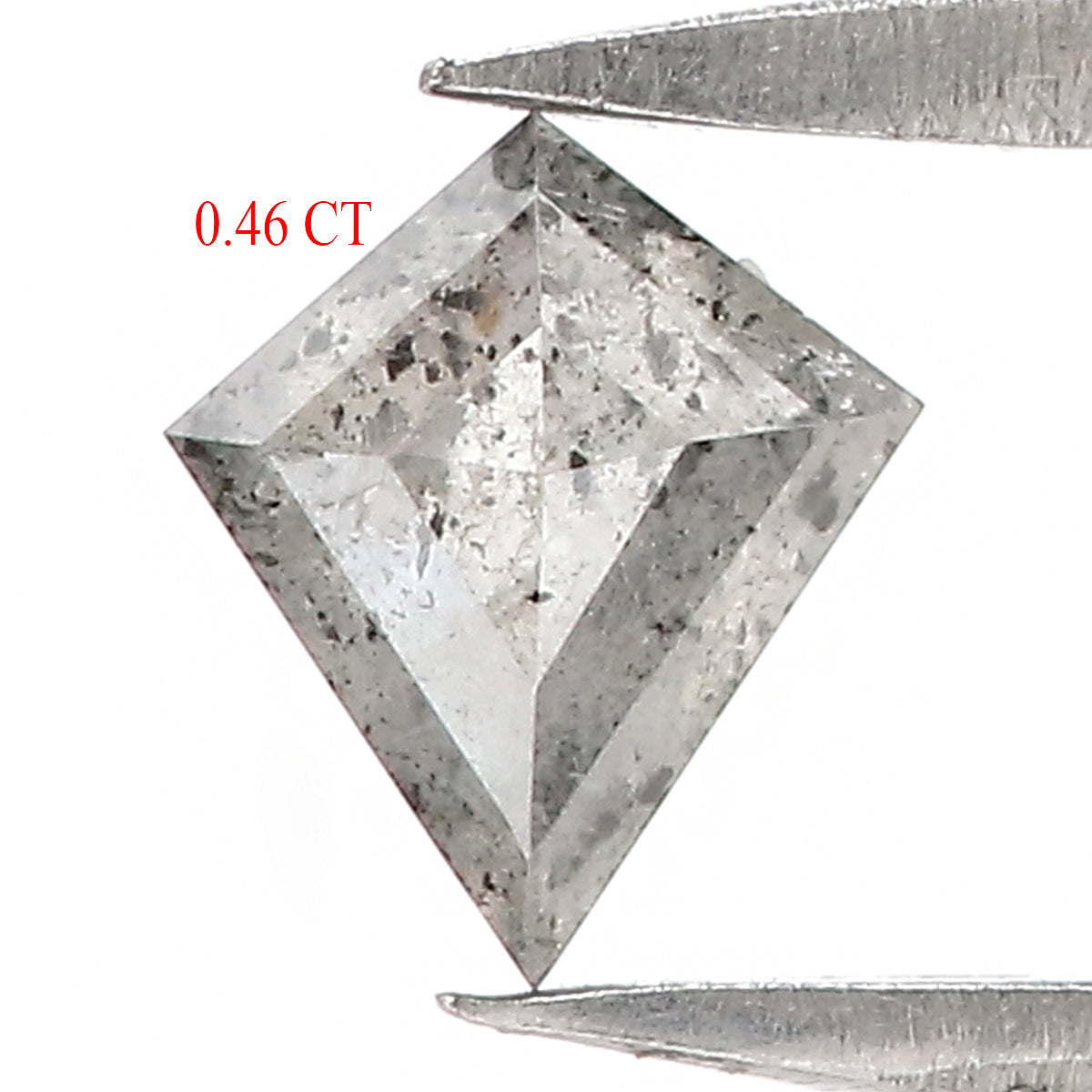0.46 Ct Natural Loose Kite Shape Diamond Salt And Pepper Kite Diamond 5.85 MM Natural Loose Diamond Black Gary Kite Rose Cut  Diamond QL3122