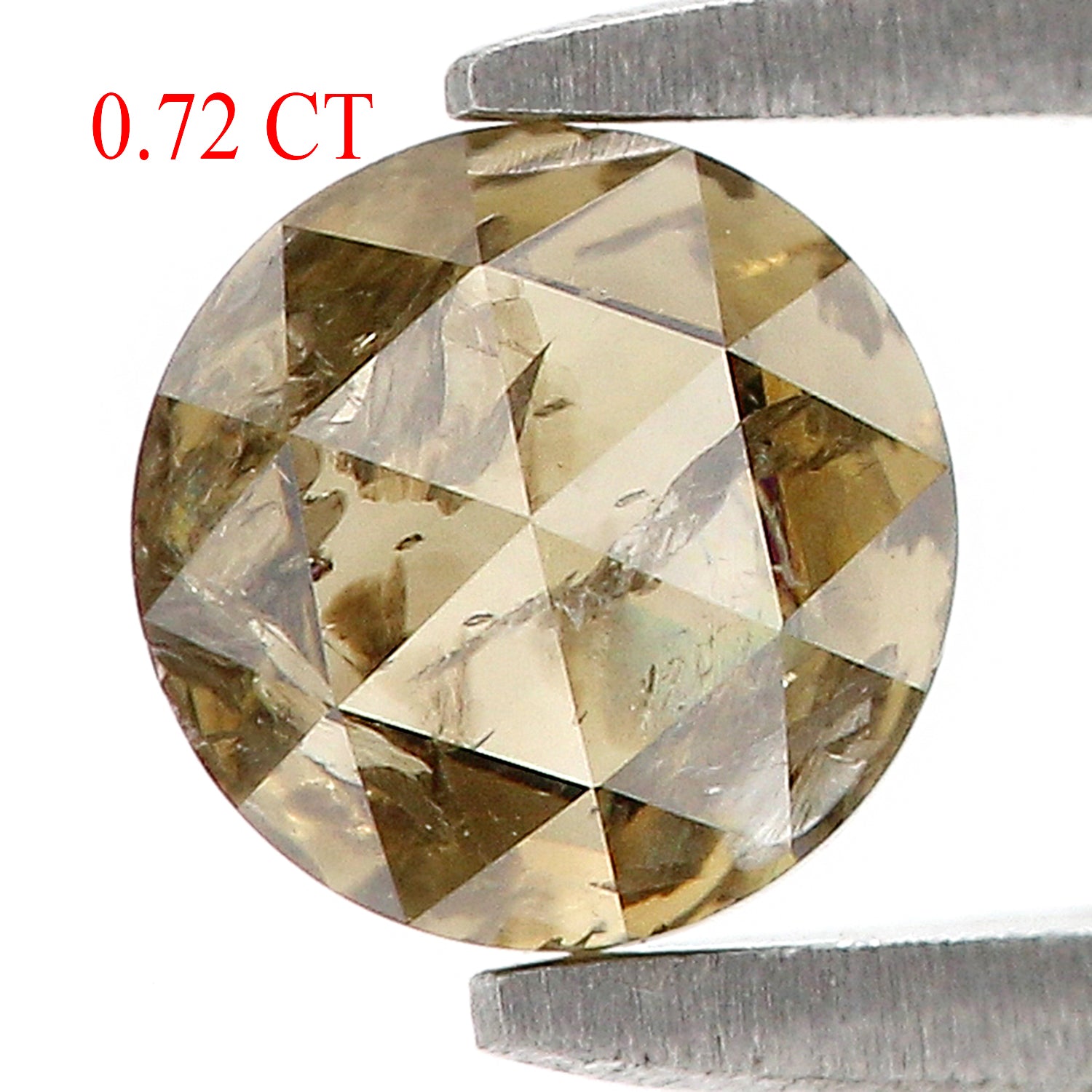 0.72 CT Natural Loose Round Shape Diamond Green Color Round Cut Diamond 5.10 MM Natural Diamond Brown Color Round Rose Cut Diamond NQ1513
