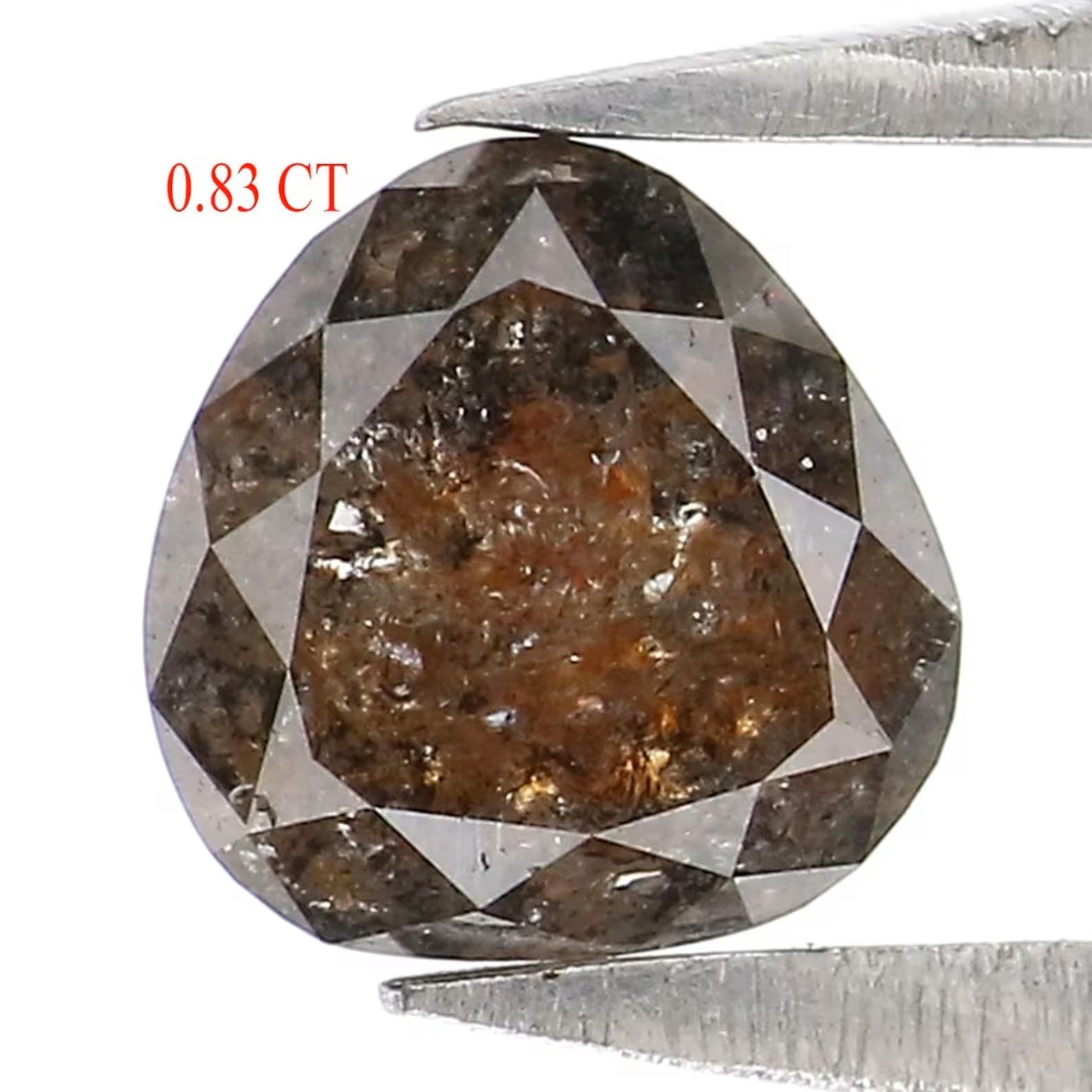 0.83 Ct Natural Loose Triangle Diamond Black Brown Color Triangle Diamond 5.50 MM Natural Black Brown Color Triangle Rose Cut Diamond NQ7227