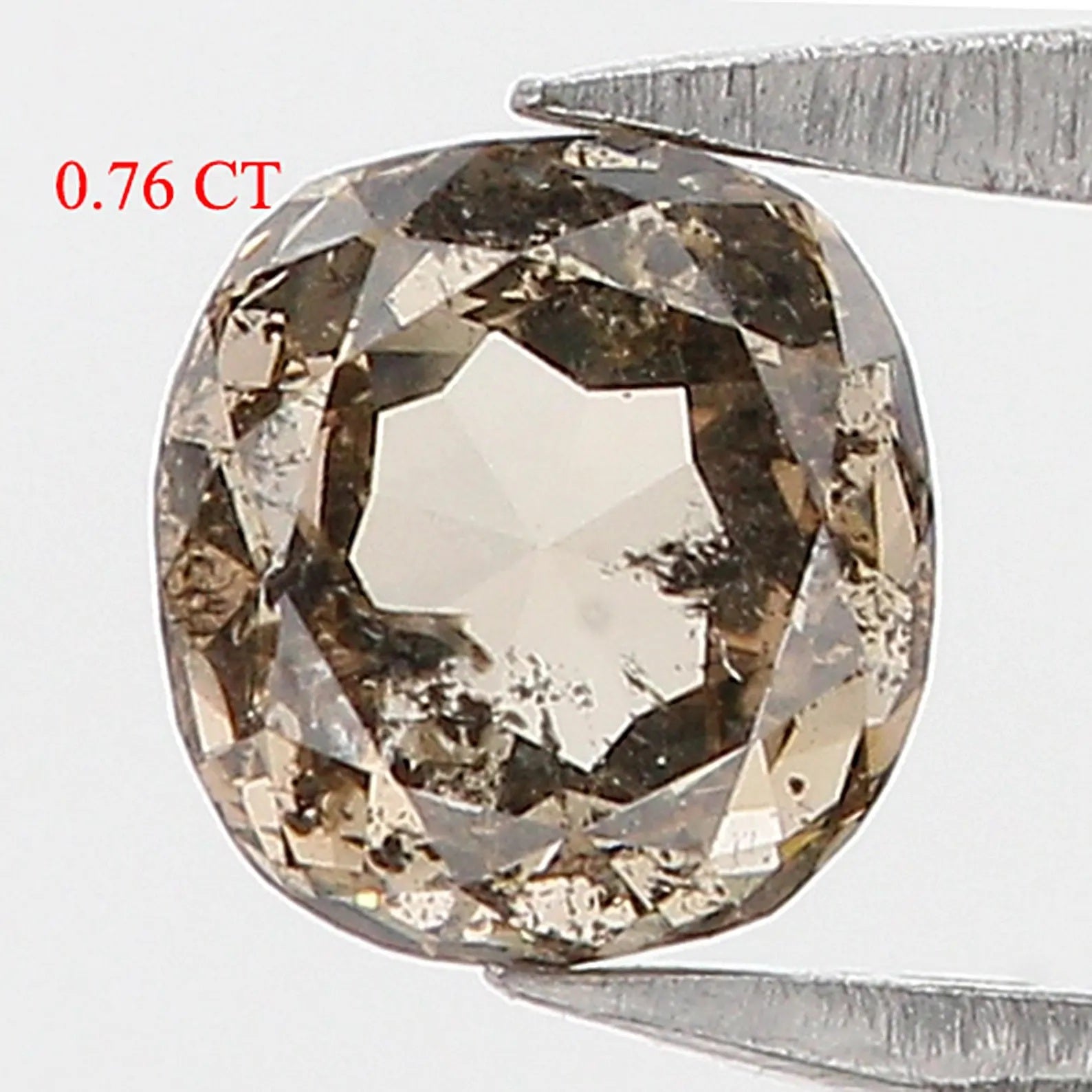 0.76 Ct Natural Loose Cushion Shape Diamond Brown Color Cushion Cut Diamond 5.20 MM Natural Loose Diamond Cushion Rose Cut Diamond QN9868