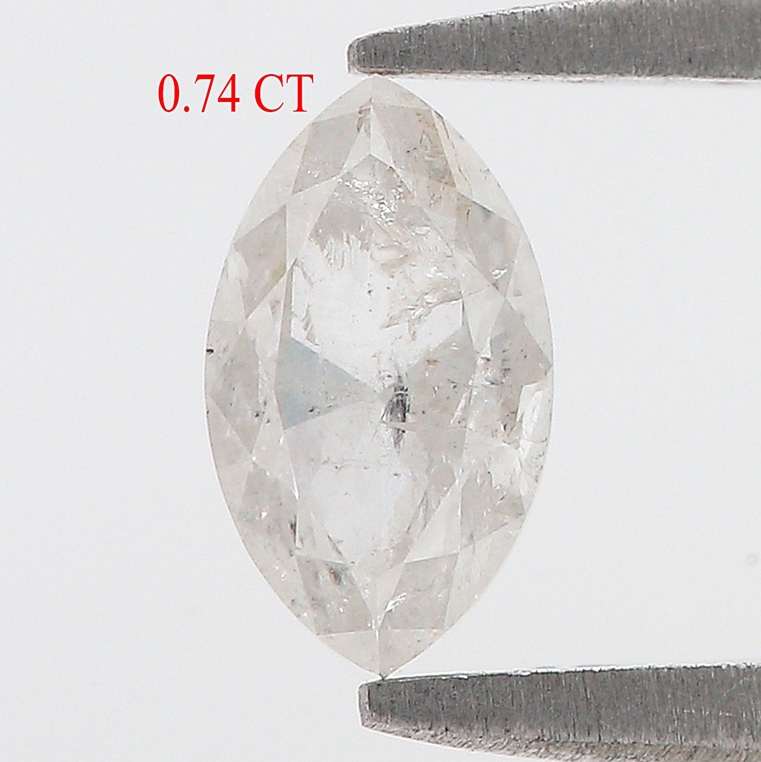 0.74 CT Natural Loose Marquise Shape Diamond Salt And Pepper Marquise Diamond 7.10 MM Natural Grey Color Marquise Rose Cut Diamond L3483