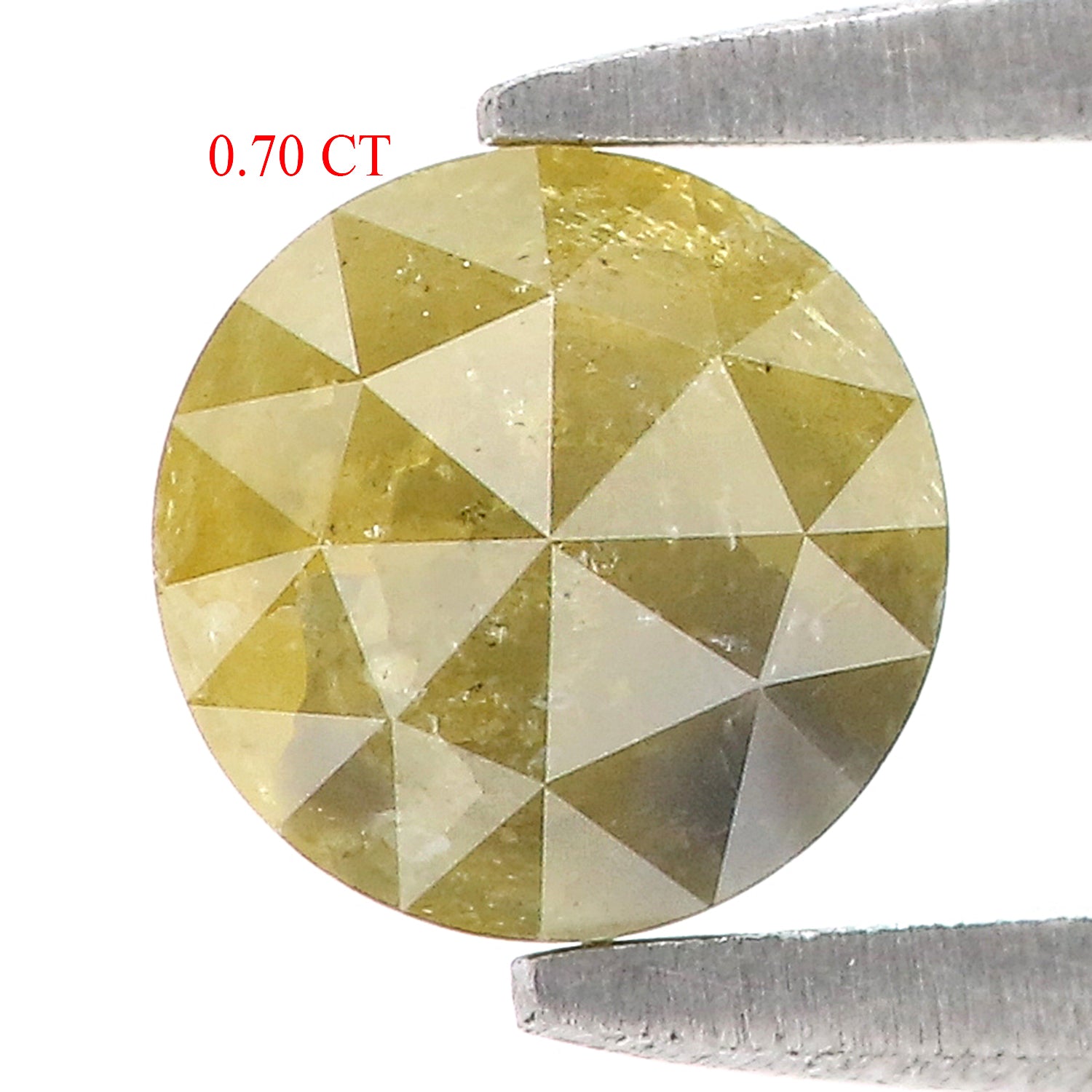 0.70 CT Natural Loose Round Rose Cut Diamond Yellow Color Round Shape Diamond 5.20 MM Natural Yellow Color Round Rose Cut Diamond LQ7810