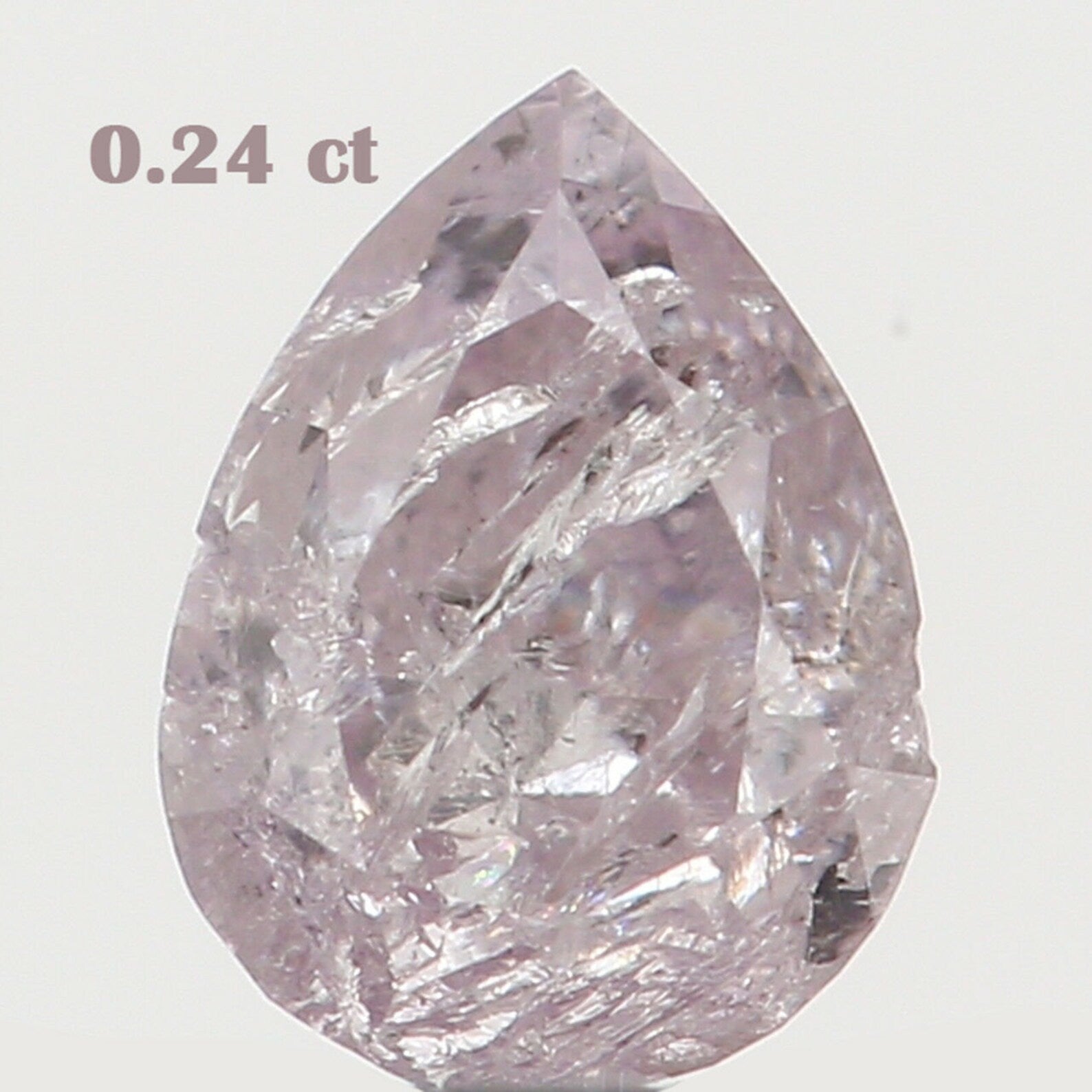 0.24 Ct Natural Loose Pear Shape Diamond Pink Color Pear Cut Diamond 4.20 MM Natural Loose Diamond Pink Pear Brilliant Cut Diamond N7183