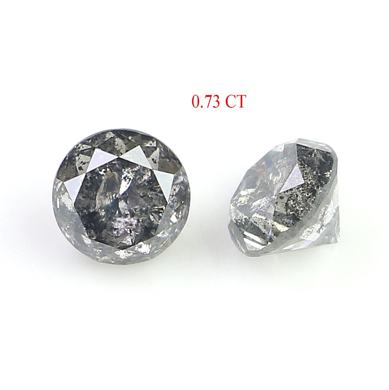 0.73 CT Natural Loose Round Shape Diamond Salt And Pepper Round Cut Diamond 4.10 MM Natural Loose Diamond Round Brilliant Cut Diamond NQ1504