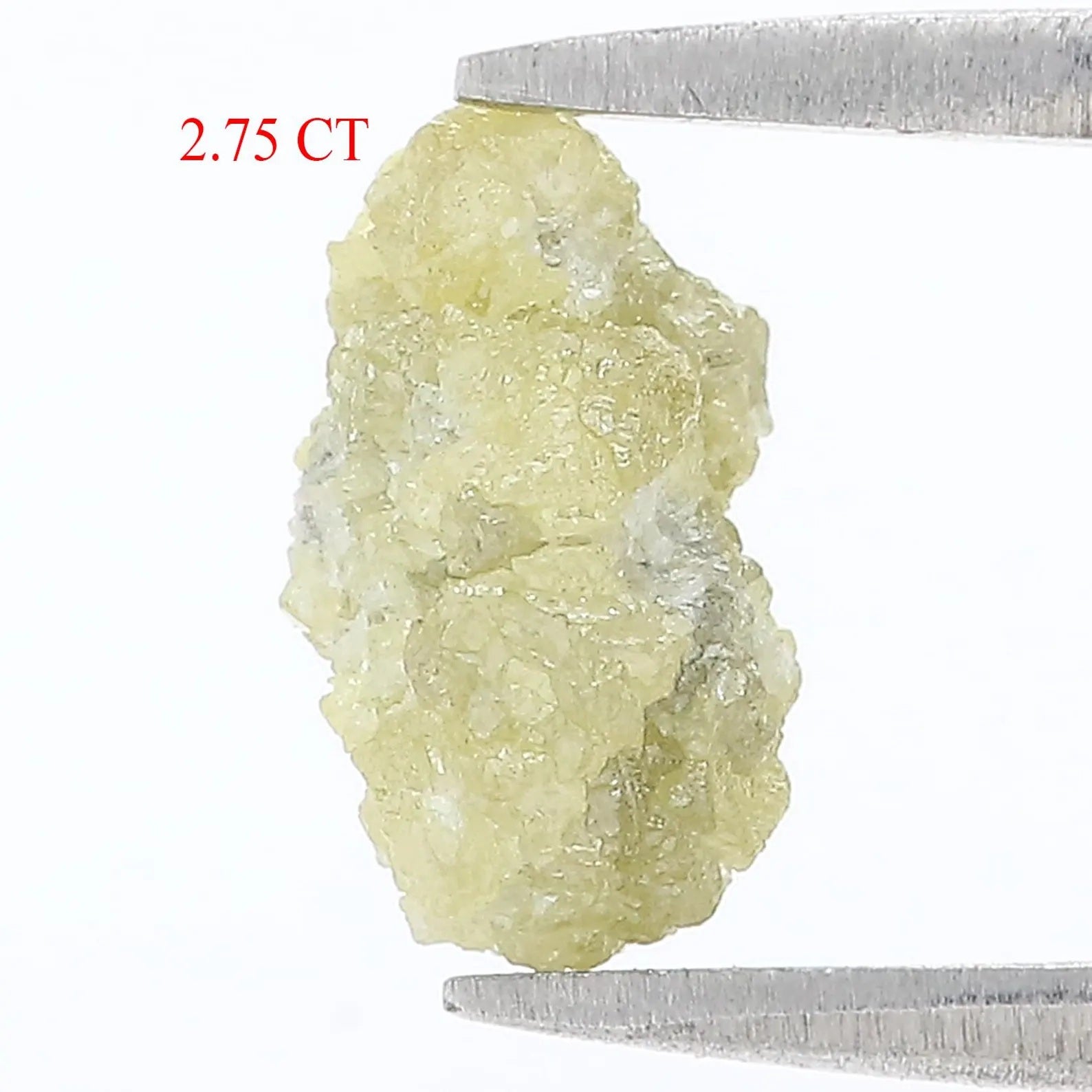 2.75 CT Natural Loose Rough Shape Diamond Yellow Color Rough Uncut Diamond 10.30 MM Natural Grey Color Rough Irregular Cut Diamond NQ2581