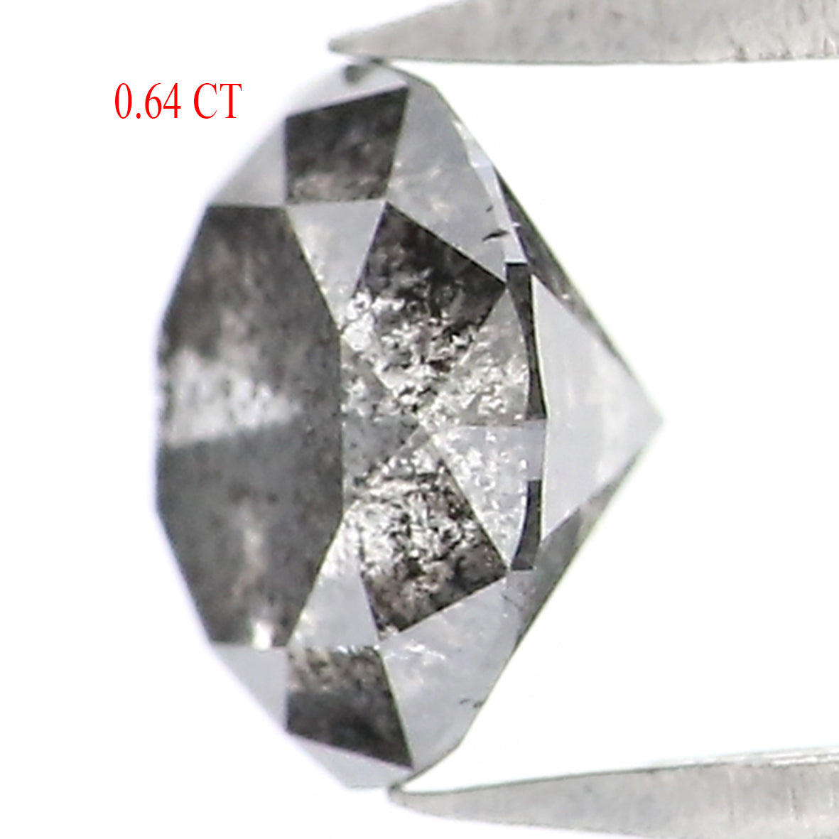 Natural Loose Round Diamond, Salt And Pepper Round Diamond, Natural Loose Diamond, Round Brilliant Cut Diamond, 0.64 CT Round Shape KR2314