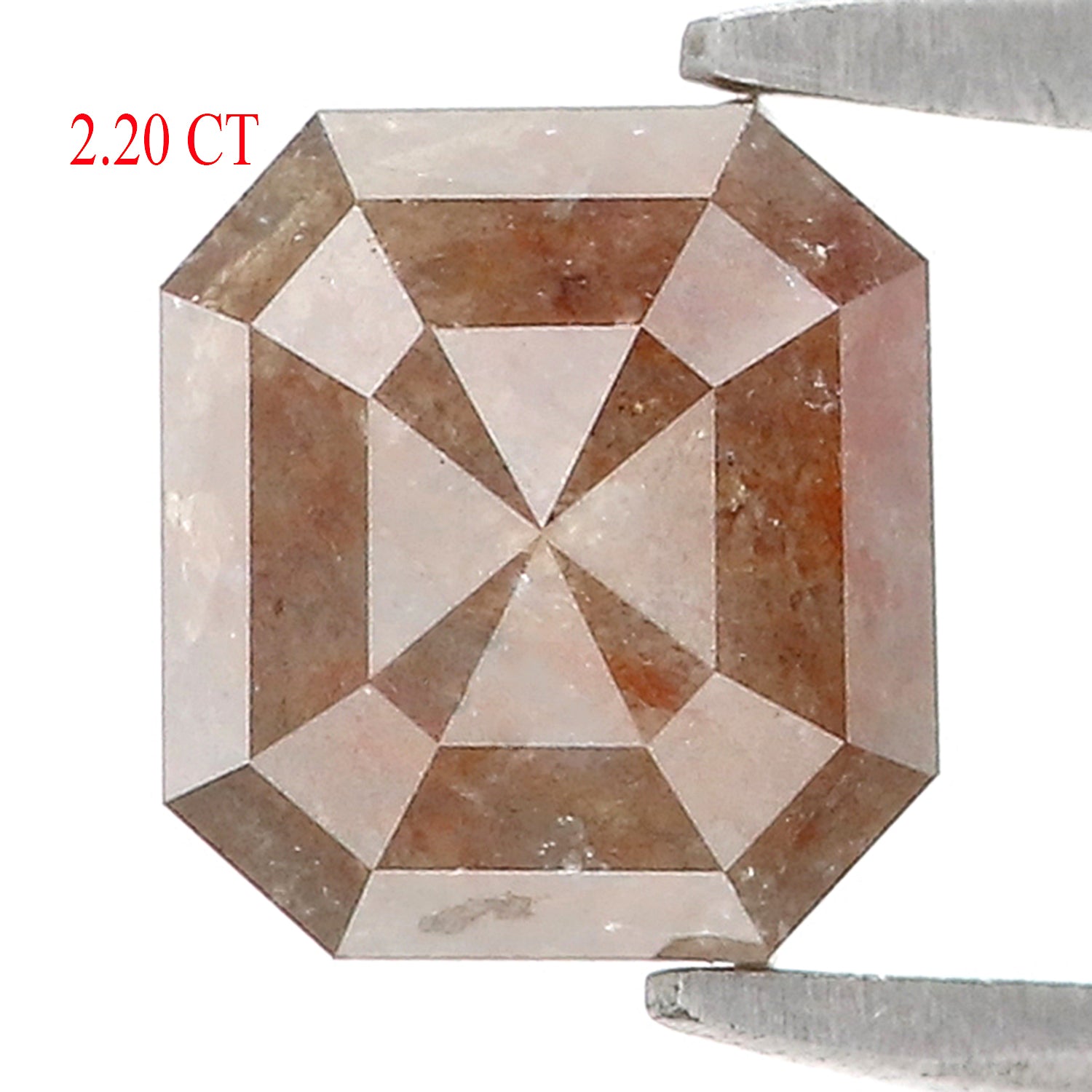 2.20 CT Natural Loose Emerald Diamond Grey Color Diamond Natural Loose Diamond 6.70 MM Brown Emerald Diamond Emerald Shape Diamond LQ7711