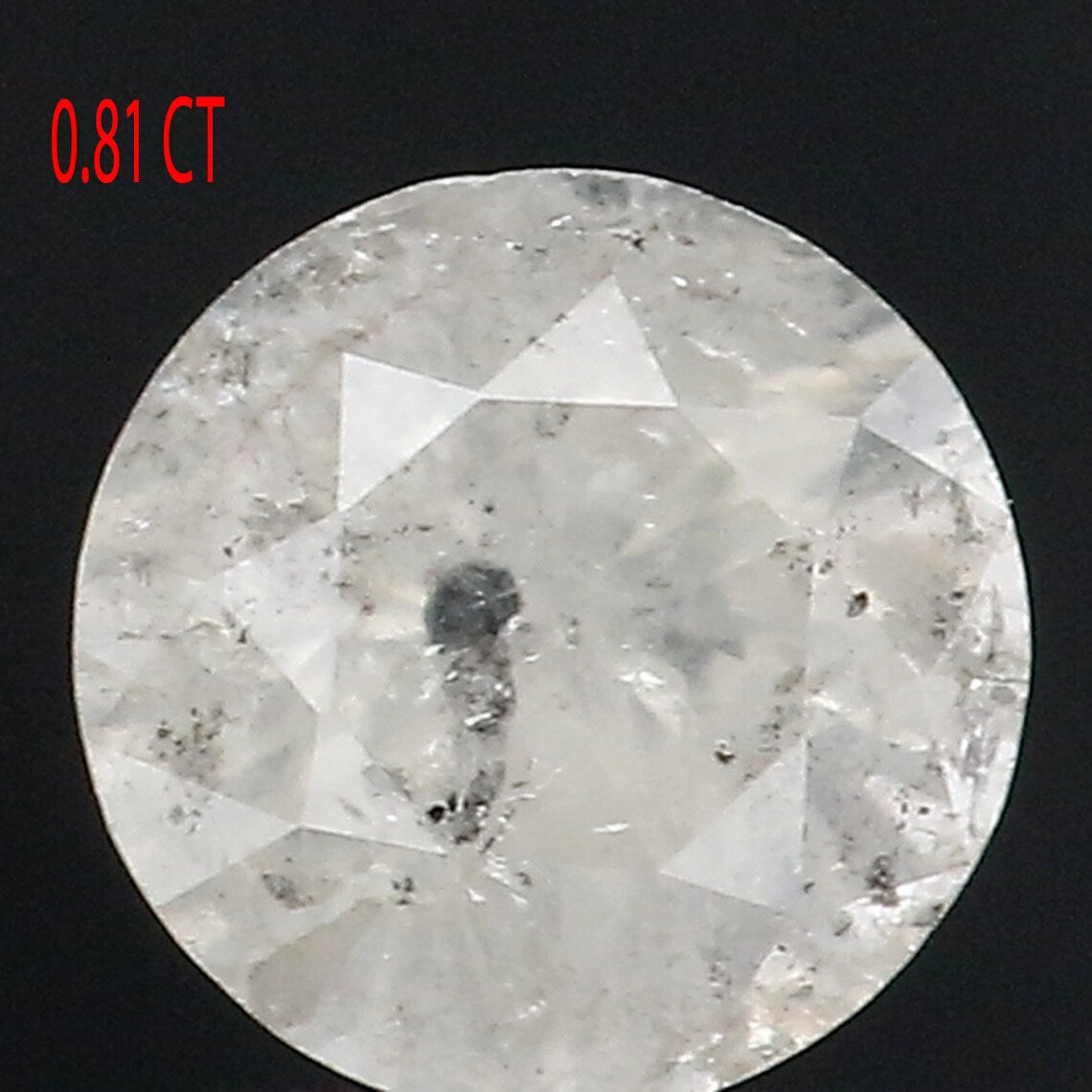 0.81 Ct Natural Loose Diamond Round Milky Grey Color 5.75 MM N487